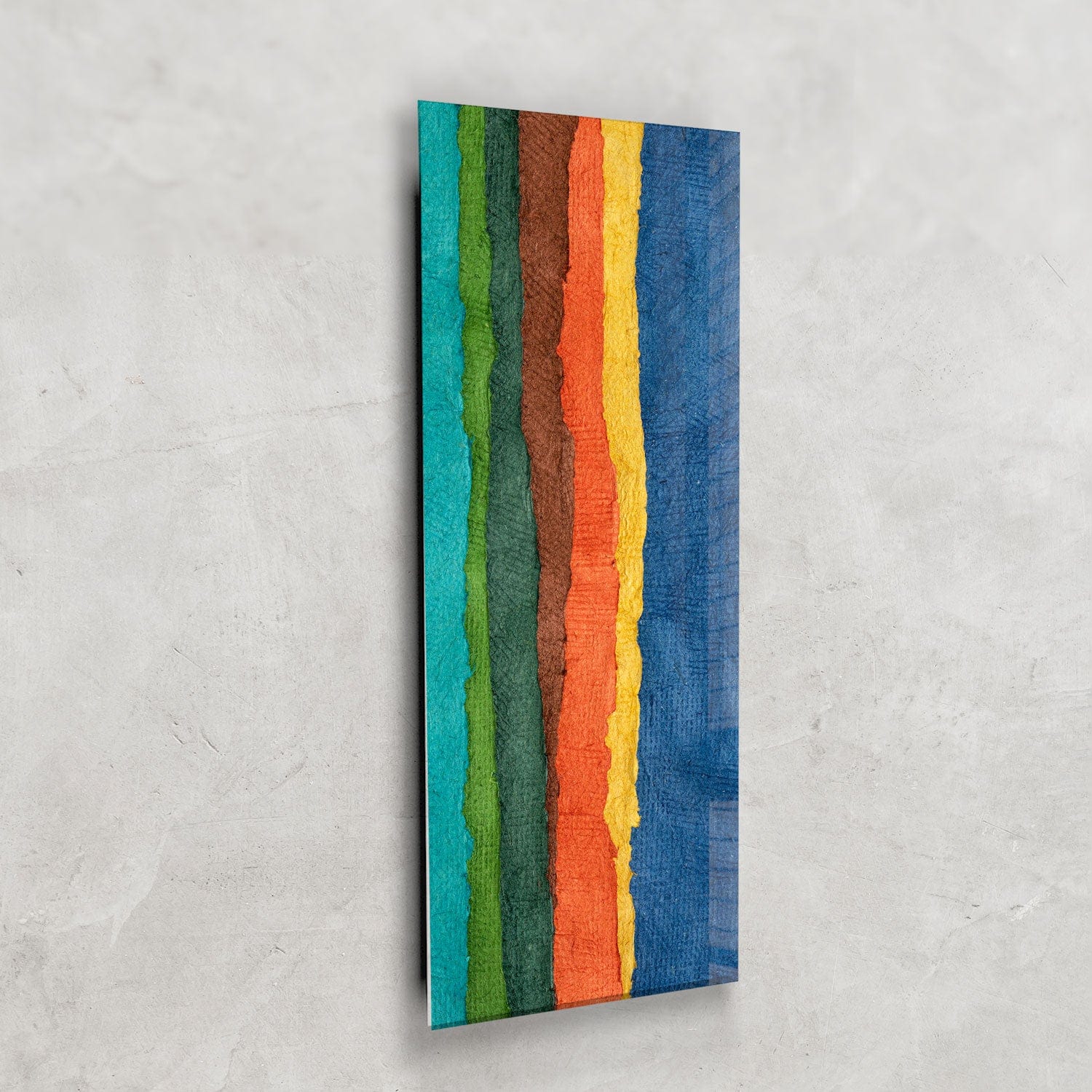Artronauts Glass Print 92x36cm Colourful Fabric - Panoramic