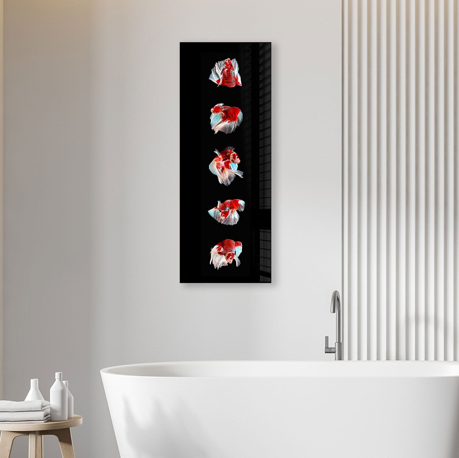 Artronauts Glass Print 92x36cm Betta Fishes - Panoramic
