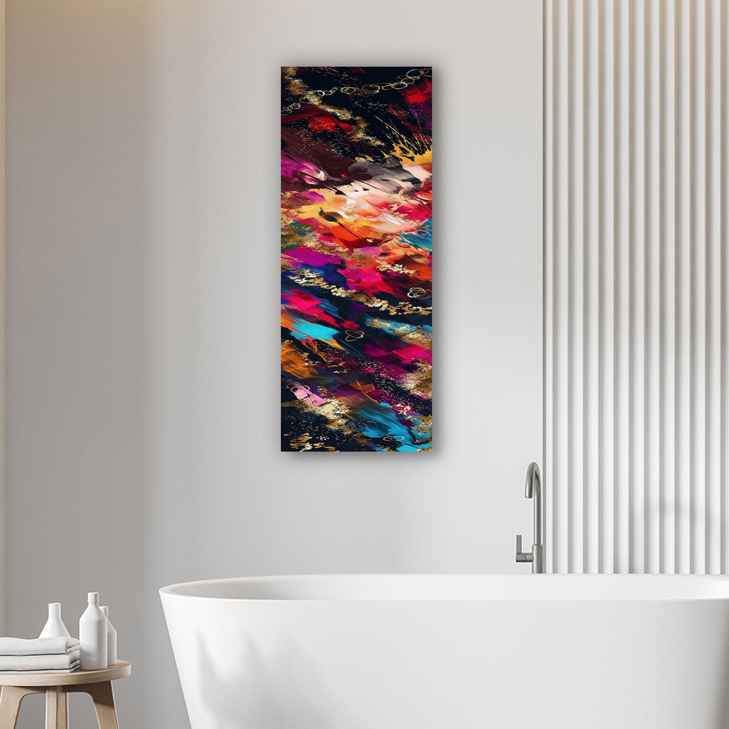 Artronauts Glass Print 92x36cm Falling Abstract - Panoramic