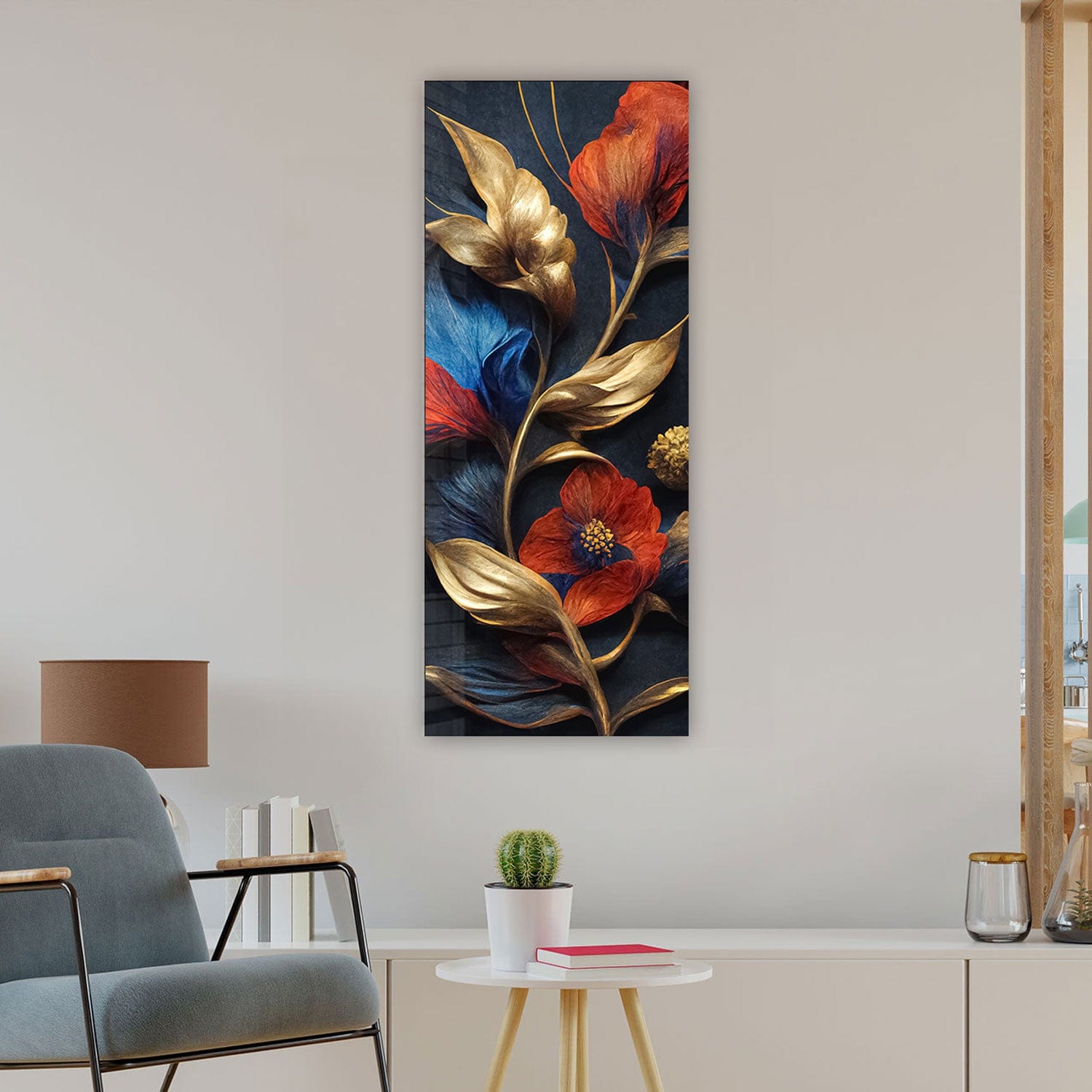 Artronauts Glass Print 92x36cm Soft Floral - Panoramic