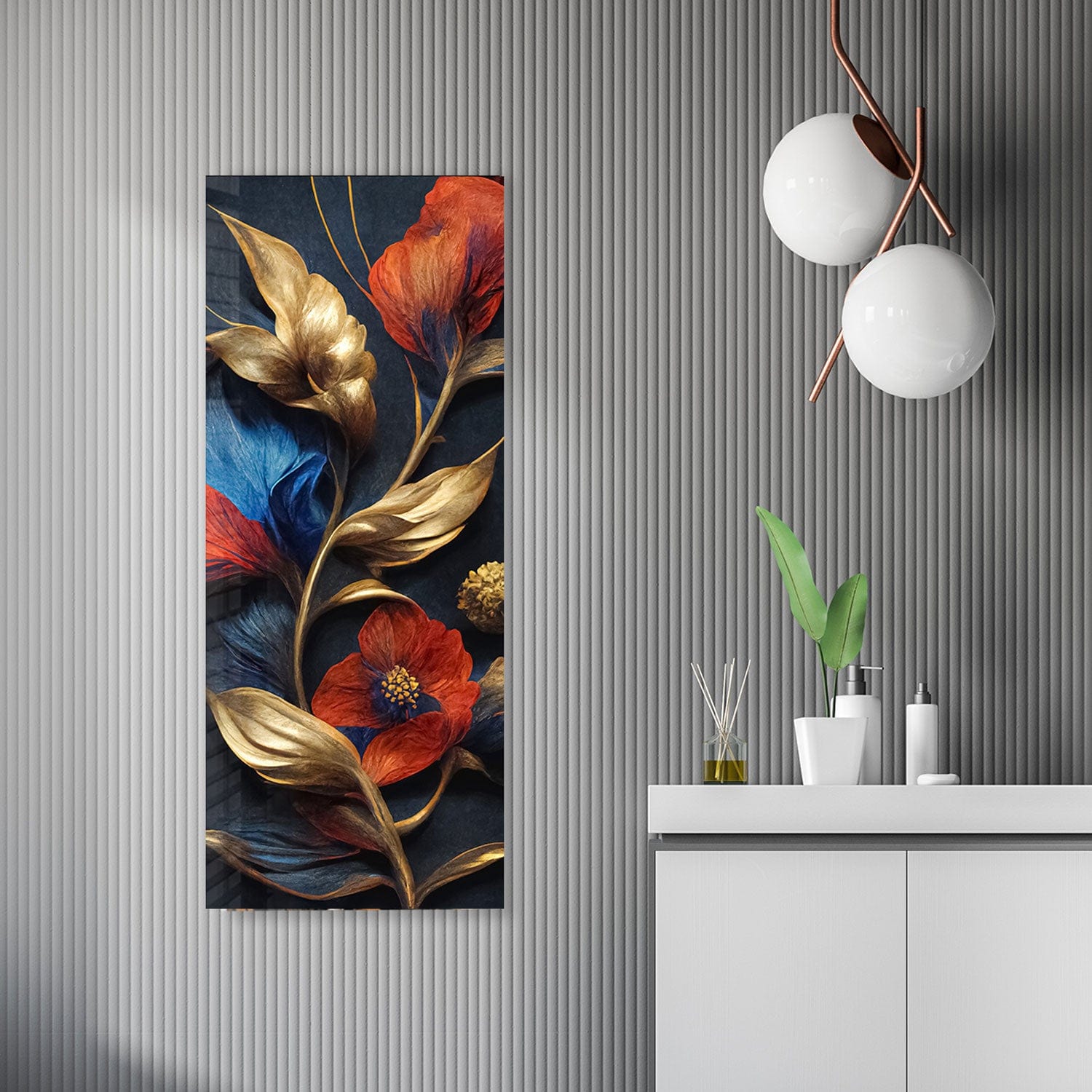 Artronauts Glass Print 92x36cm Soft Floral - Panoramic
