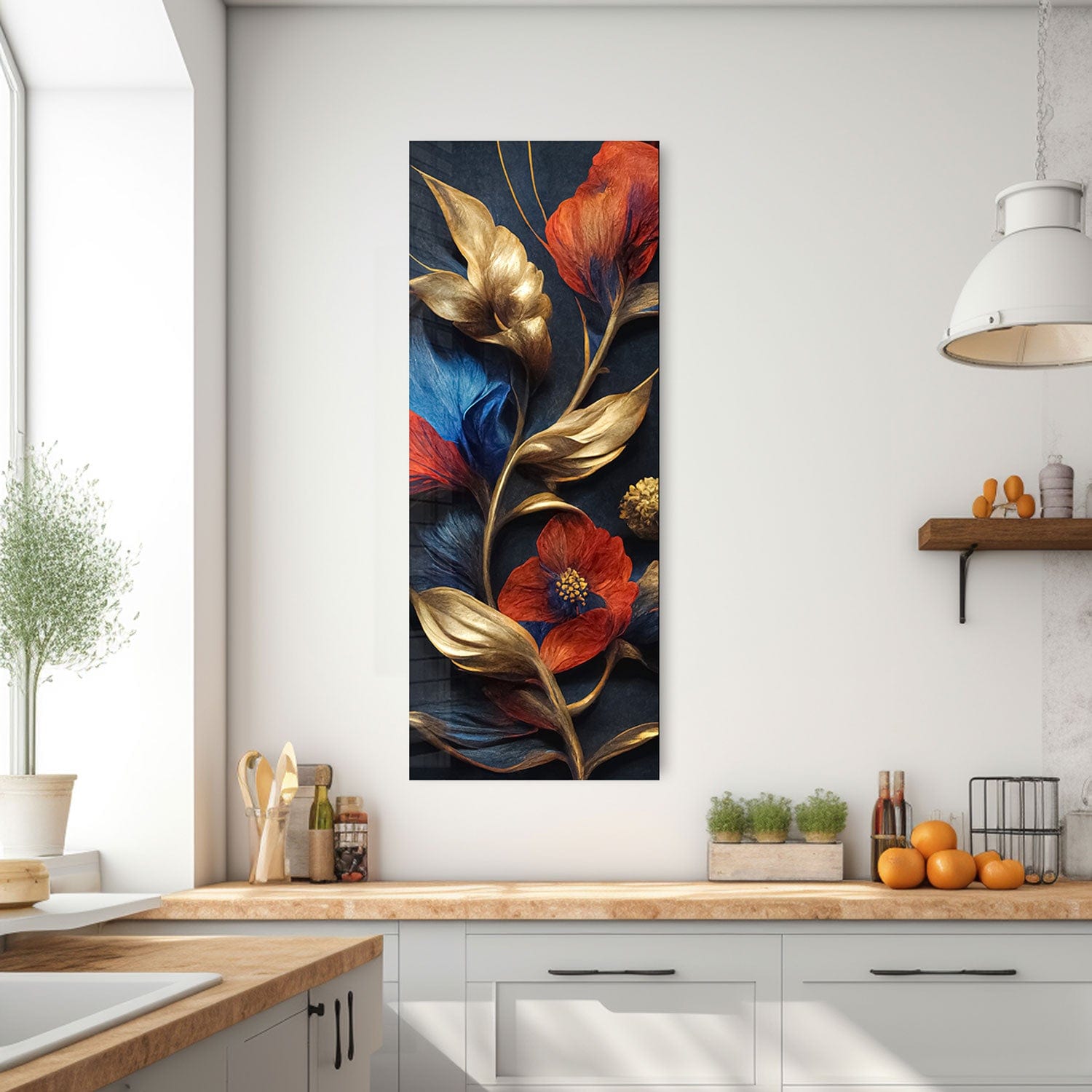 Artronauts Glass Print 92x36cm Soft Floral - Panoramic