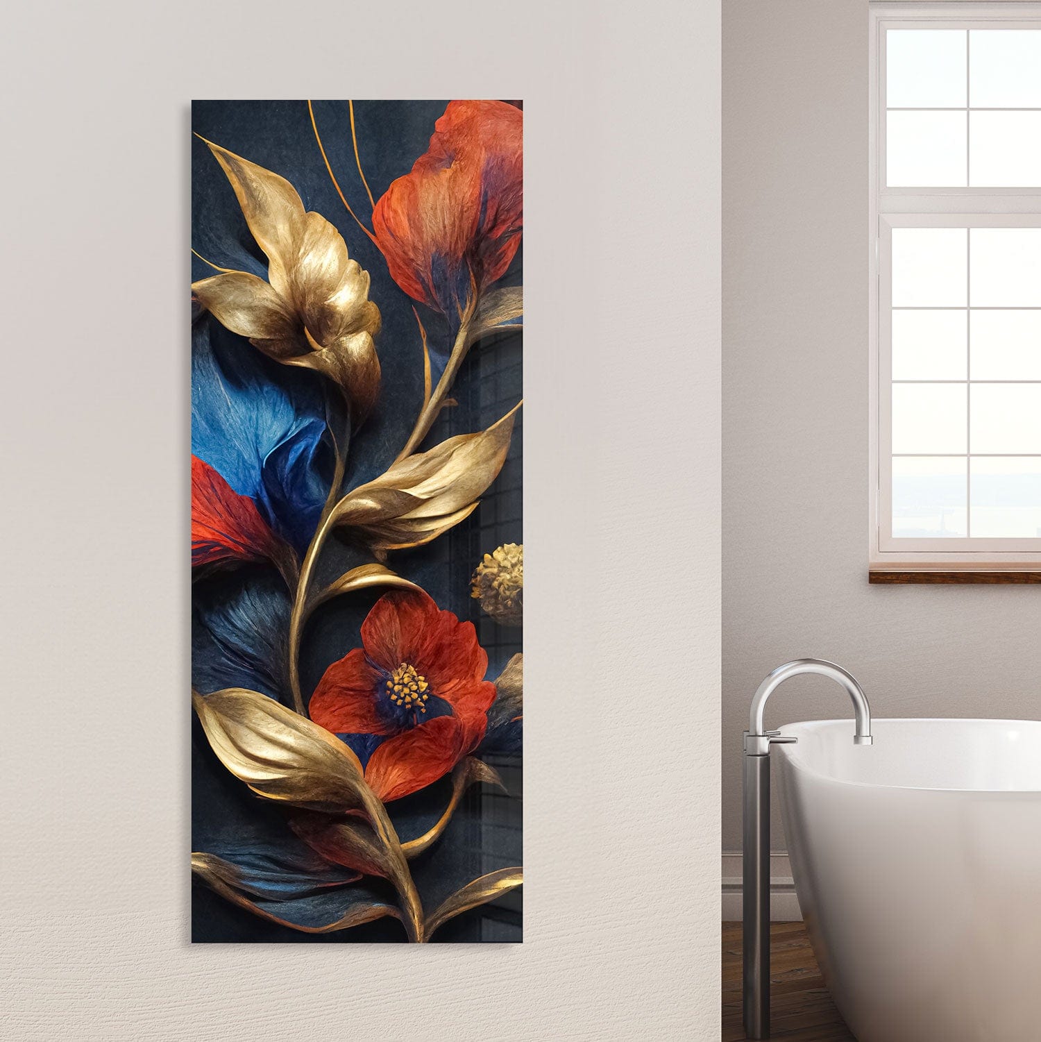 Artronauts Glass Print 92x36cm Soft Floral - Panoramic