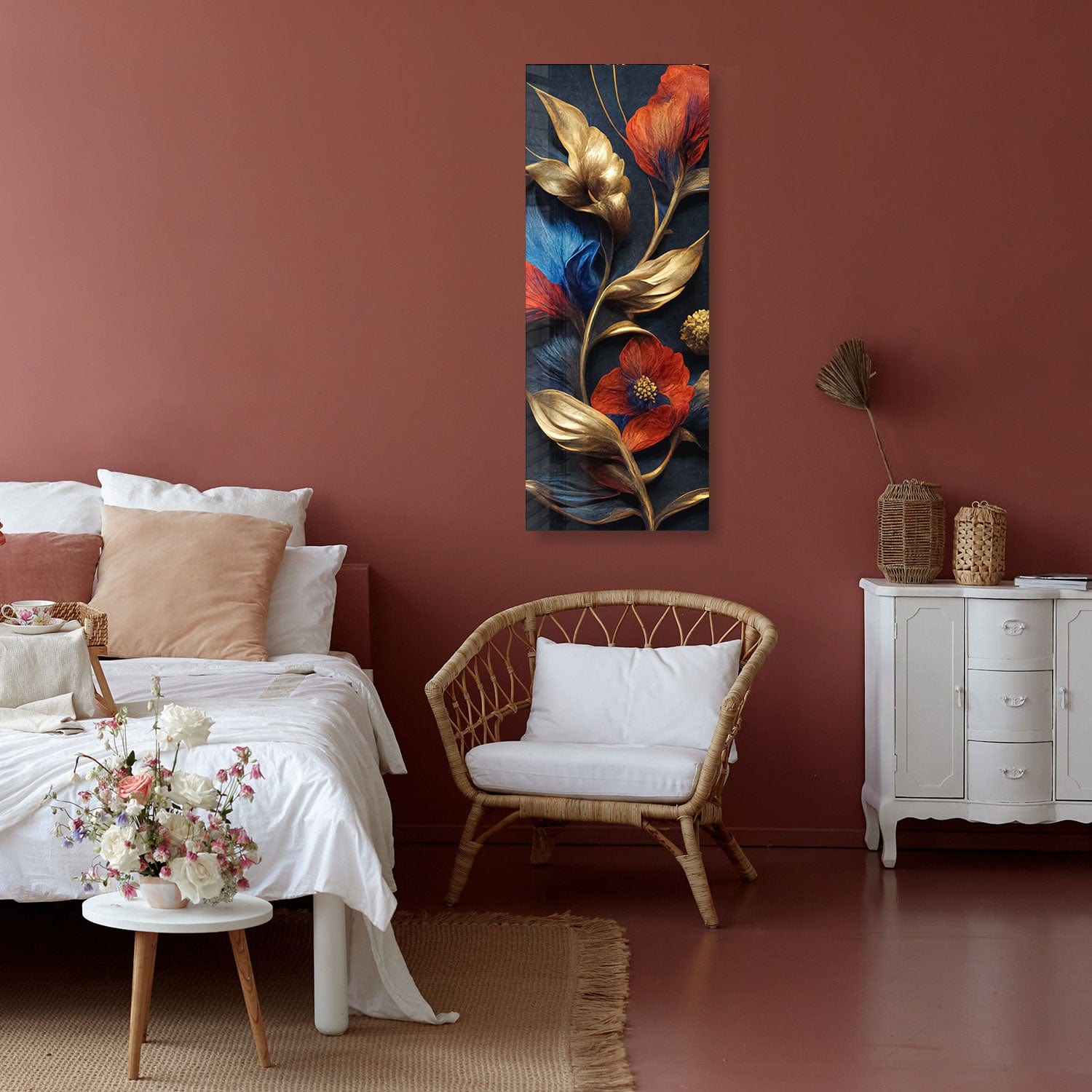 Artronauts Glass Print 92x36cm Soft Floral - Panoramic