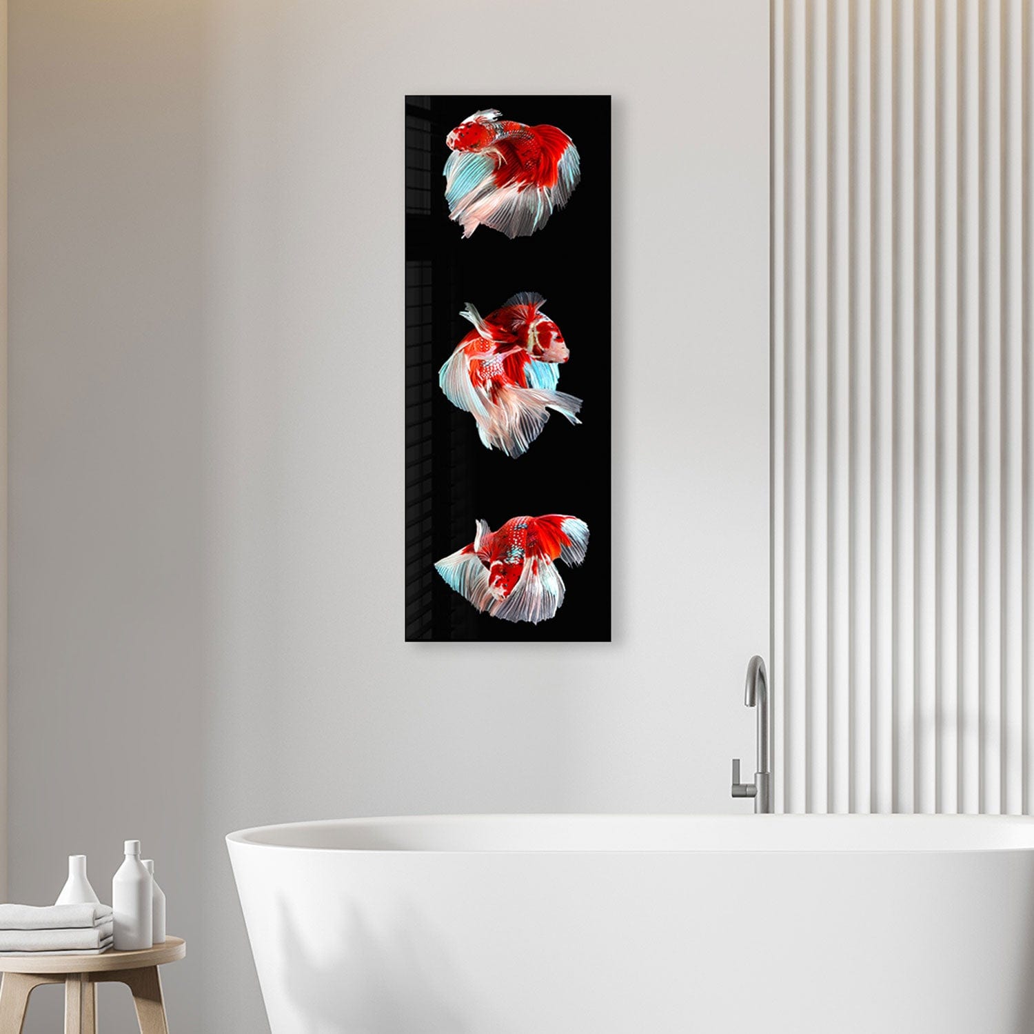 Artronauts Glass Print 92x36cm Trinity Betta Fishes - Panoramic