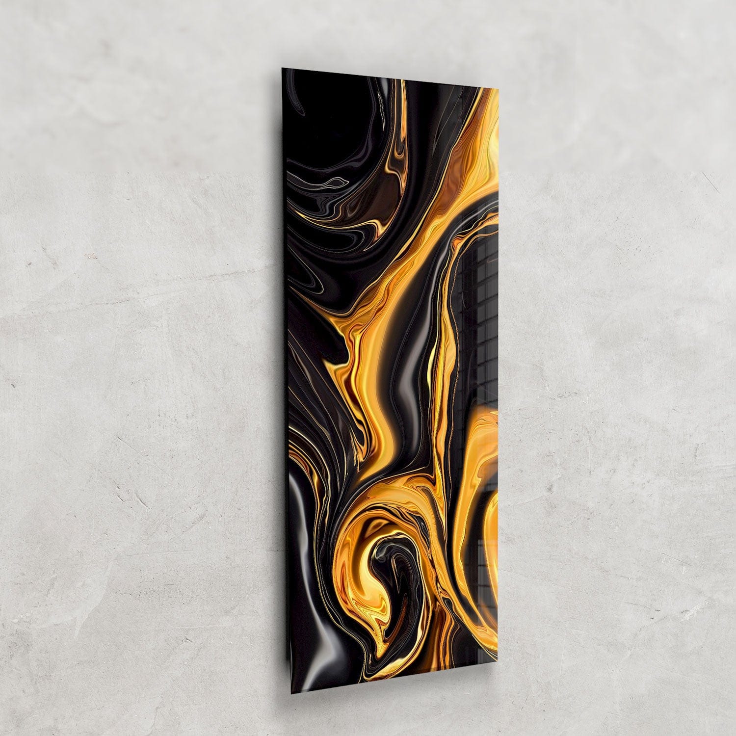 Artronauts Glass Print 92x36cm Gold & Black - Panoramic
