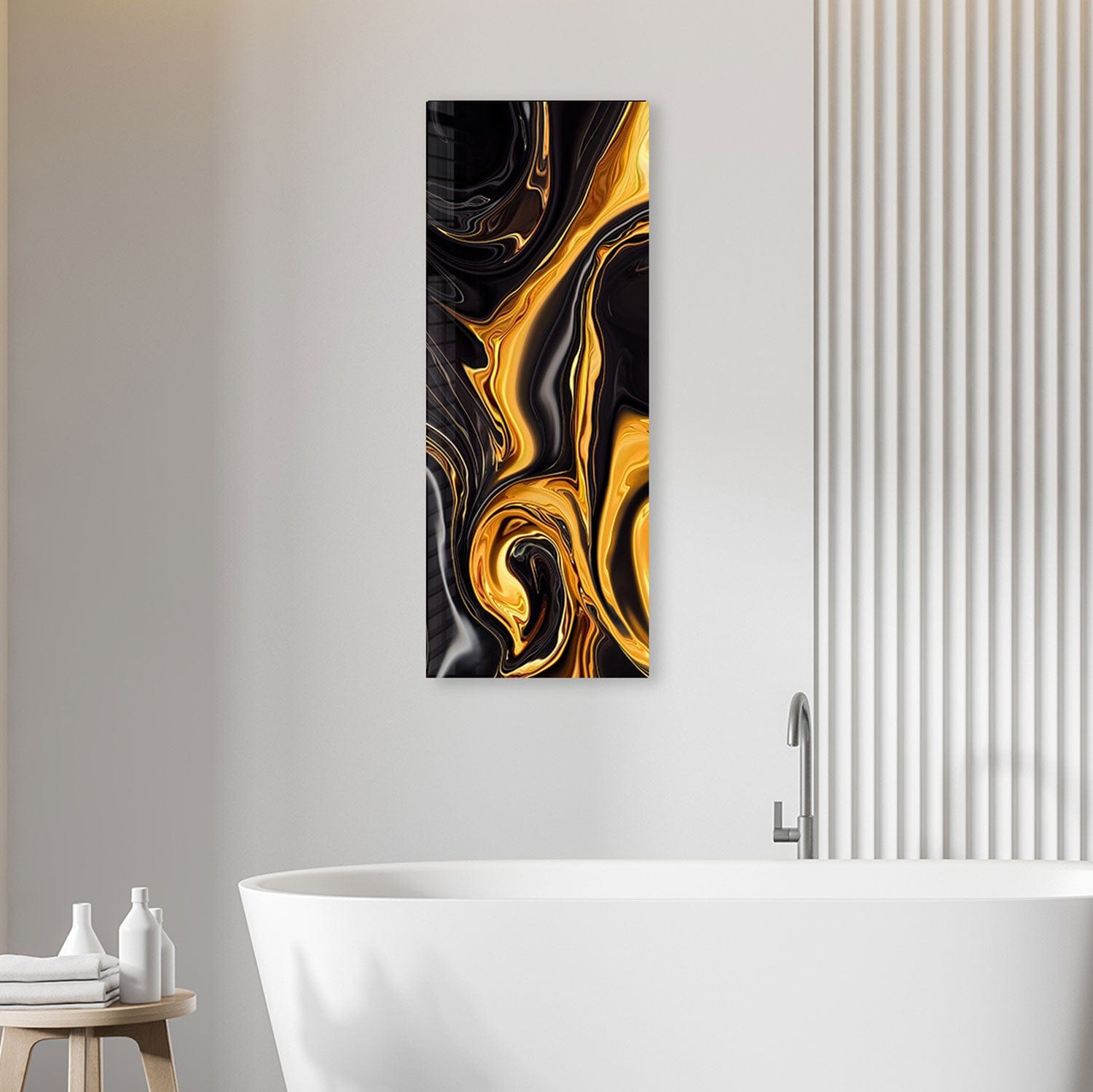 Artronauts Glass Print 92x36cm Gold & Black - Panoramic
