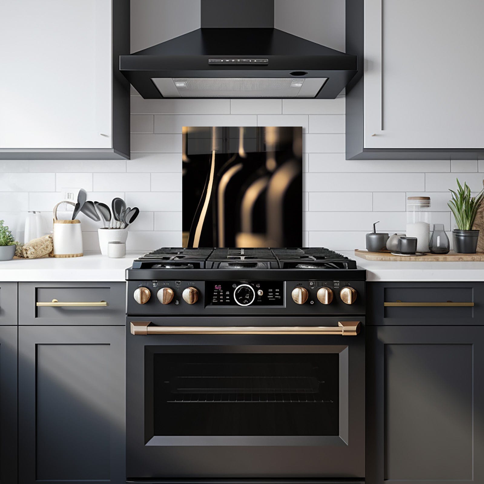 Artronauts Glass Print 50x50 cm | 19.7"x19.7" Wine Bottles - Glass Splashback