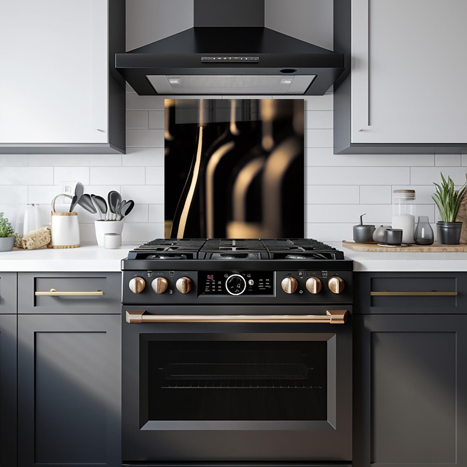 Artronauts Glass Print 60x60 cm | 23.6"x23.6" Wine Bottles - Glass Splashback