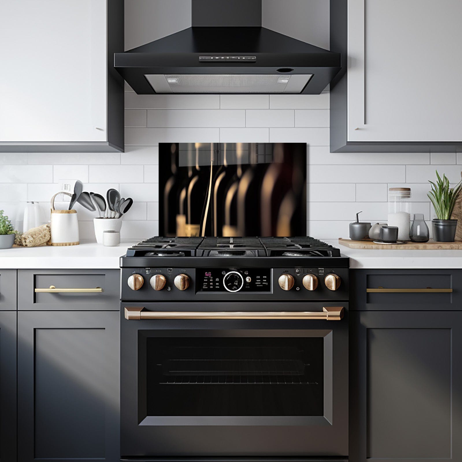 Artronauts Glass Print 72x46 cm | 28.3"x18.1" Wine Bottles - Glass Splashback