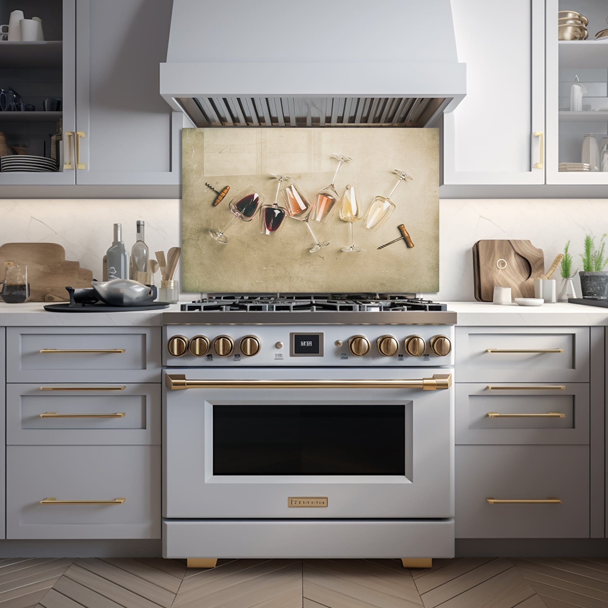 Artronauts Glass Print 110x70 cm | 43.3"x27.5" Wine Class - Glass Splashback