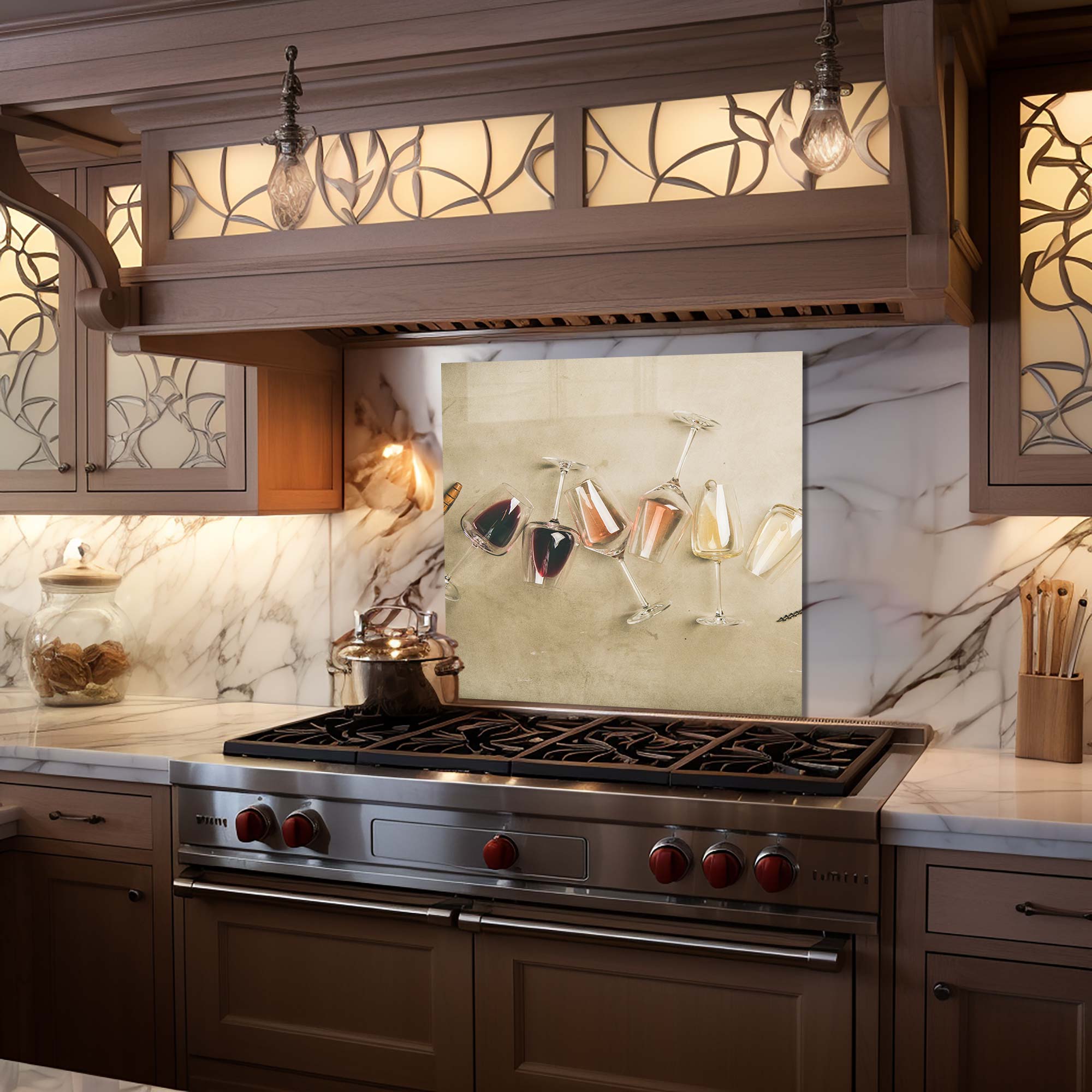 Artronauts Glass Print 60x60 cm | 23.6"x23.6" Wine Class - Glass Splashback