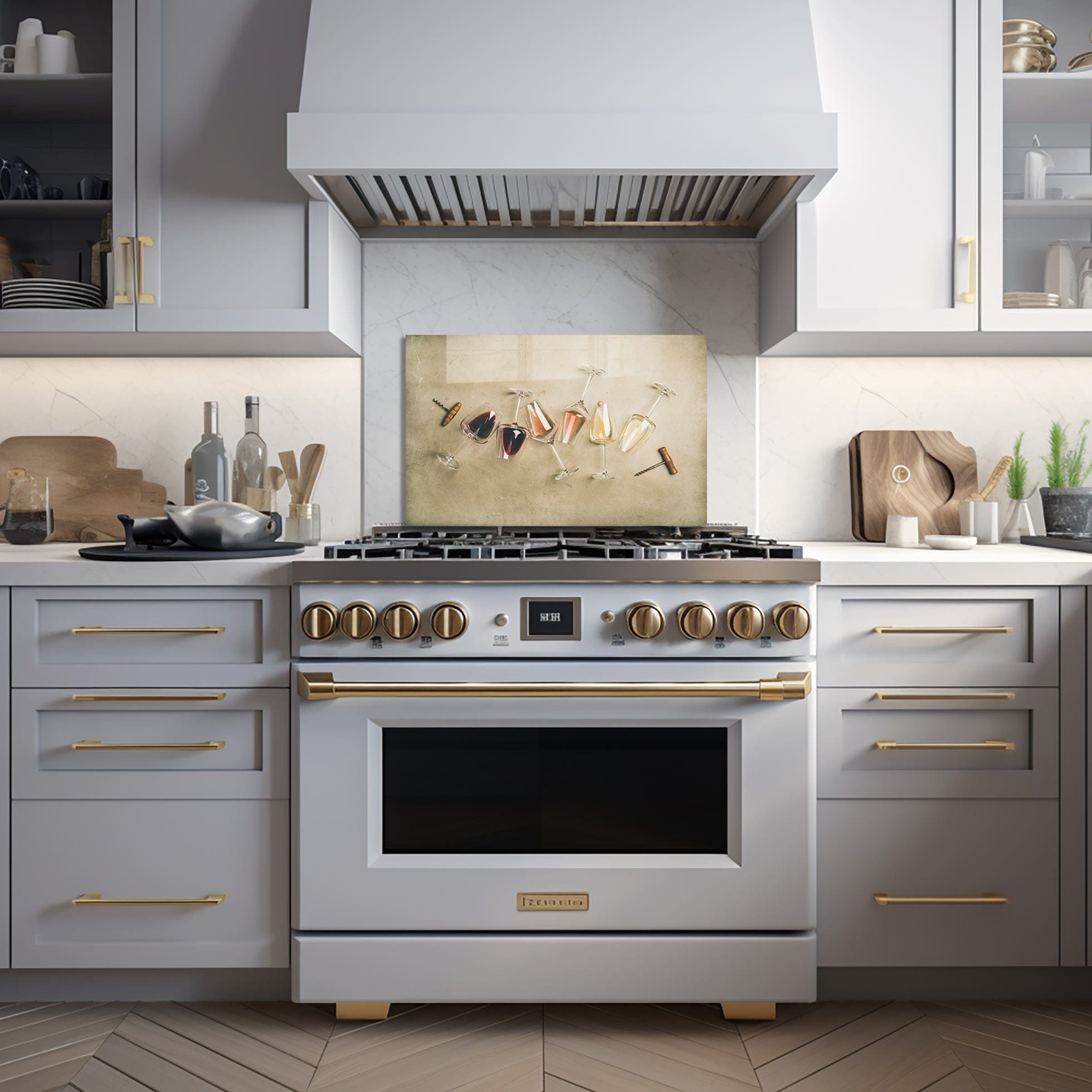 Artronauts Glass Print 72x46 cm | 28.3"x18.1" Wine Class - Glass Splashback