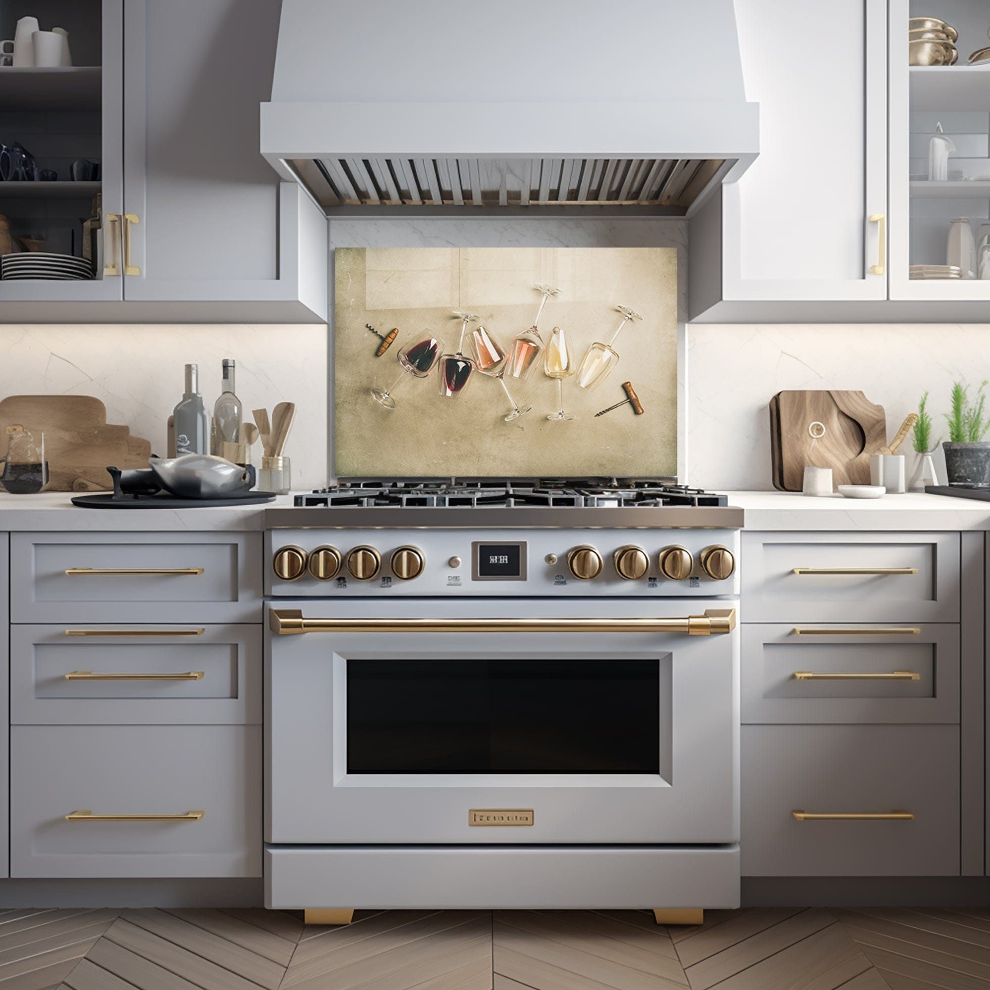 Artronauts Glass Print 90x60 cm | 35.4"x23.6" Wine Class - Glass Splashback