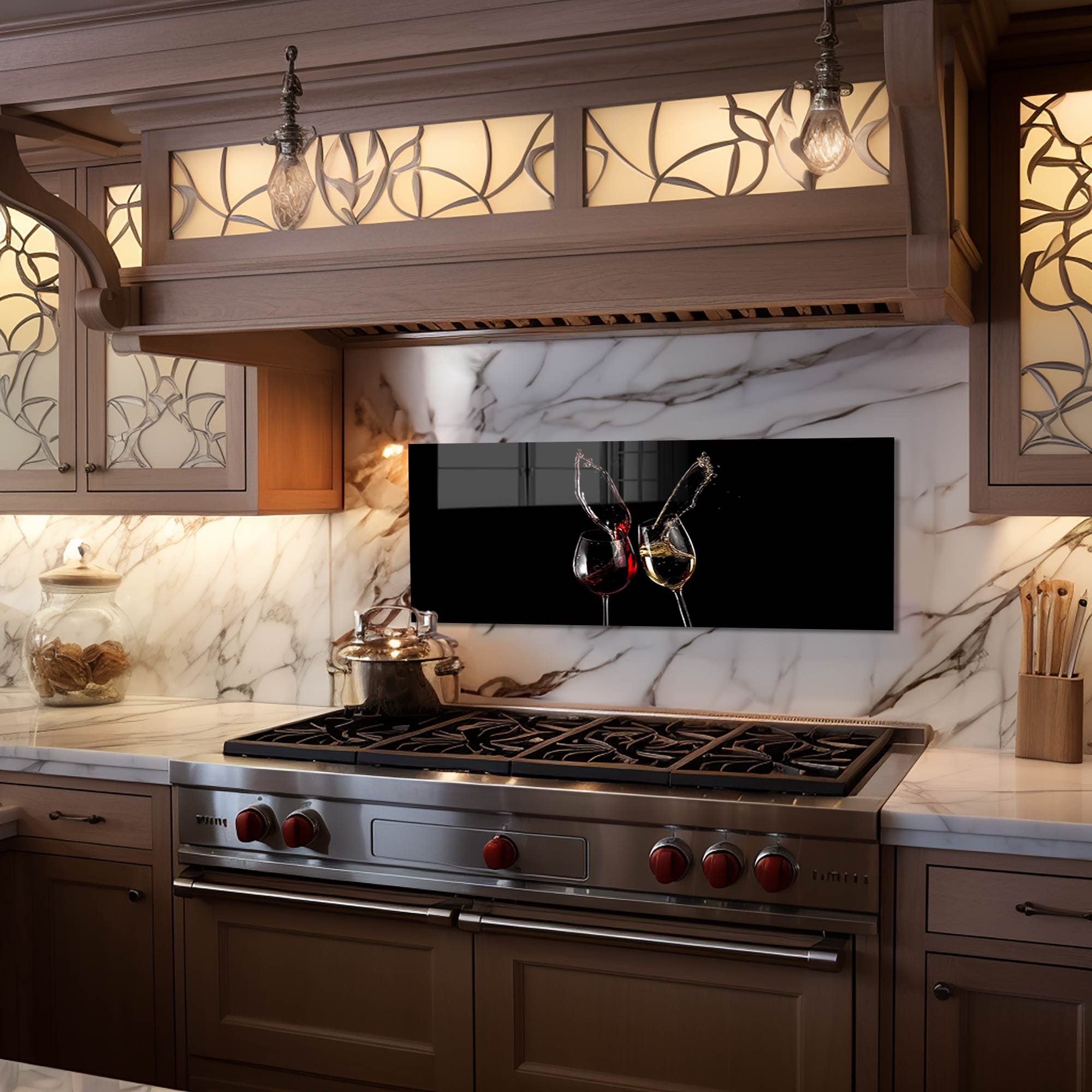 Artronauts Glass Print 92x36 cm | 36.2"x14.2" Cheers! - Glass Splashback