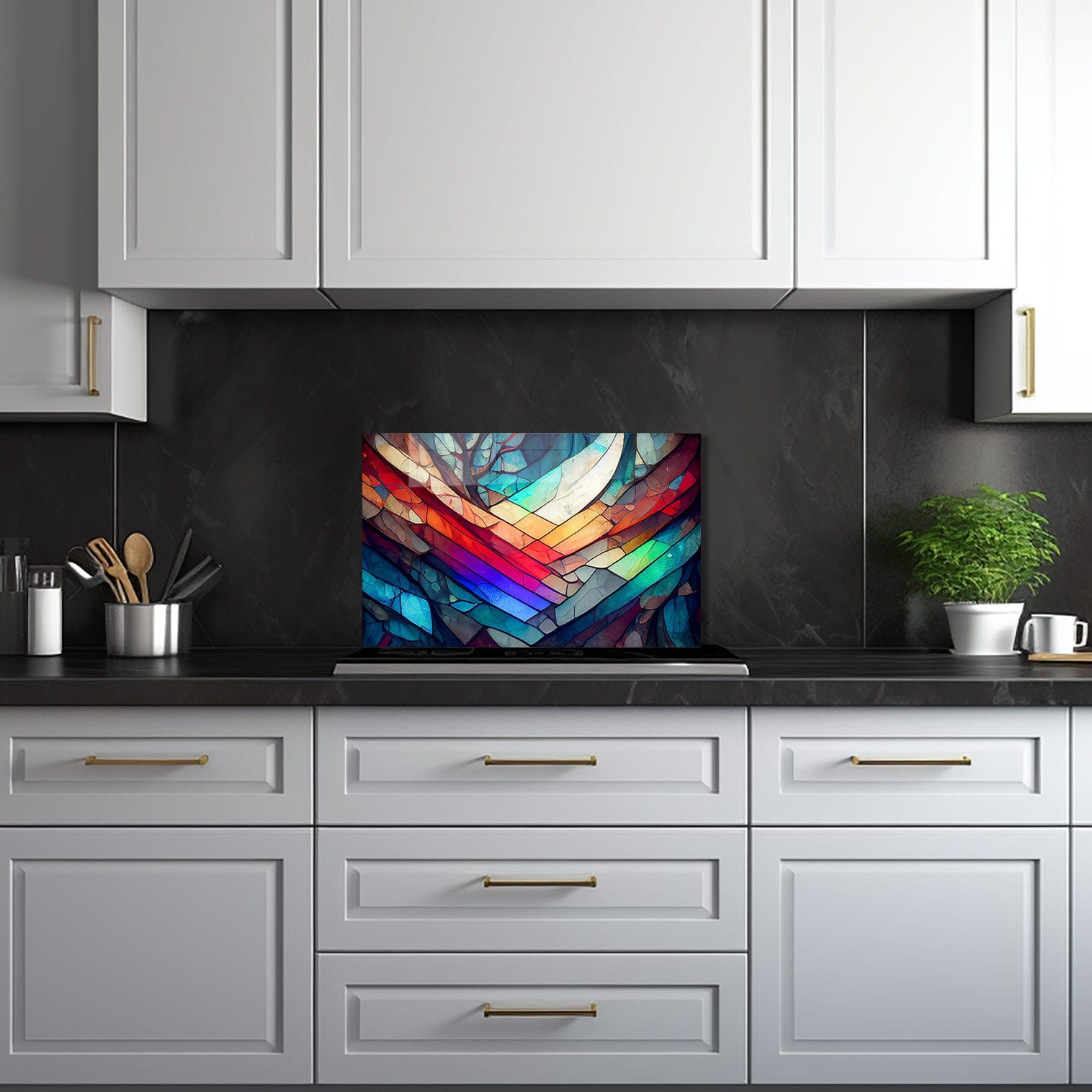 Artronauts Glass Print 72x46 cm | 28.3"x18.1" Colourful Marbles - Glass Splashback