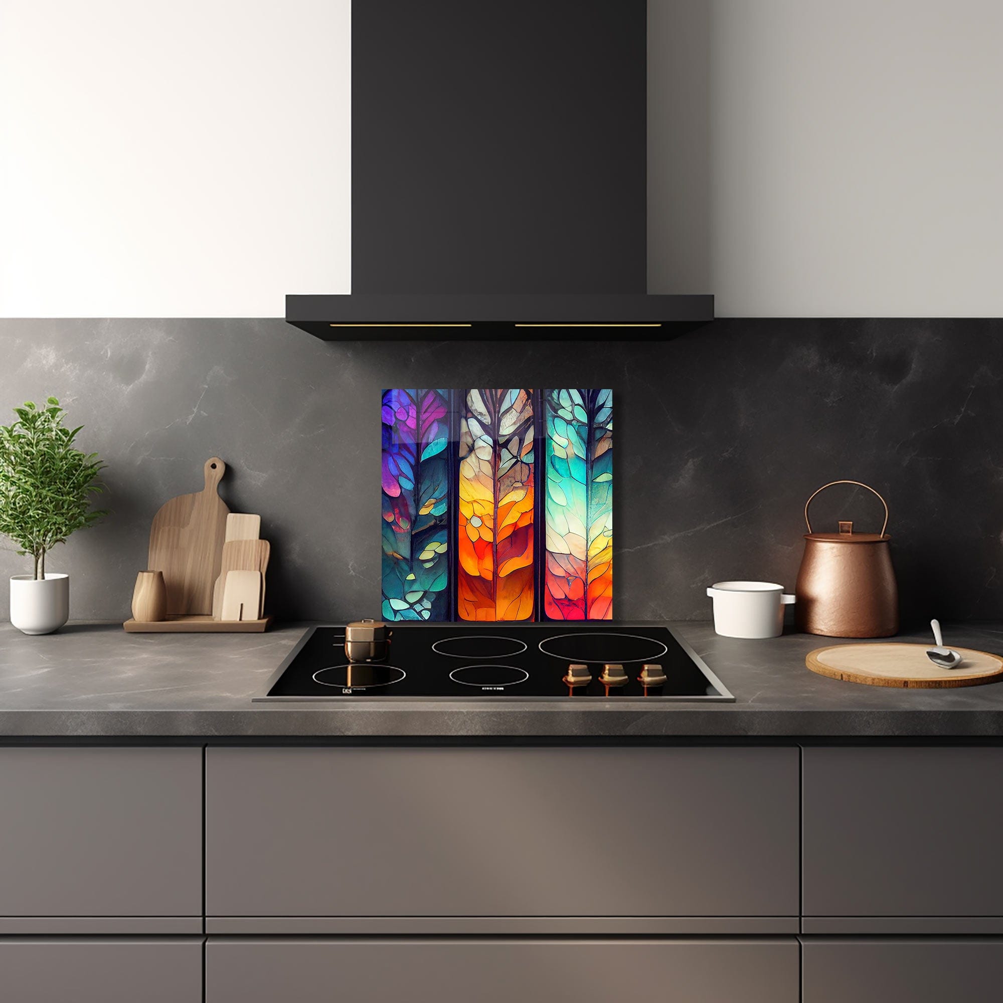 Artronauts Glass Print 50x50 cm | 19.7"x19.7" Seasons - Glass Splashback