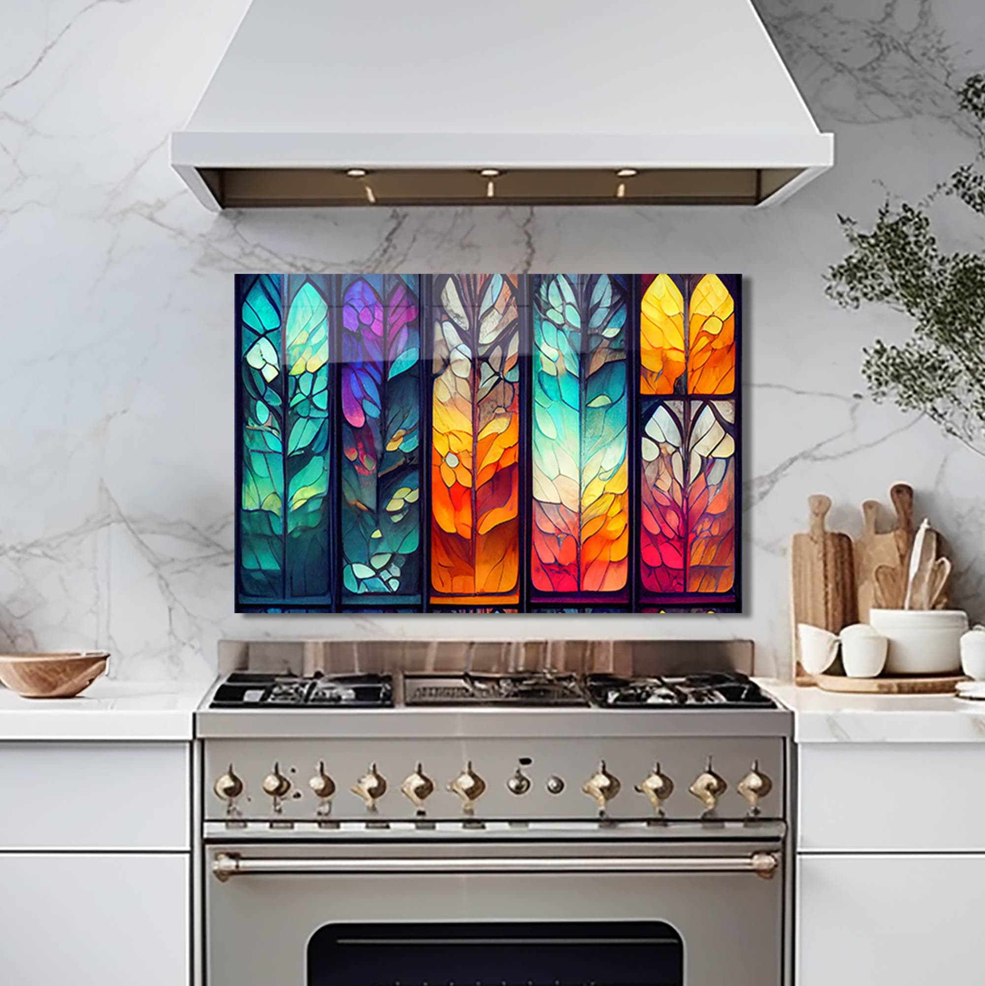 Artronauts Glass Print 90x60 cm | 35.4"x23.6" Seasons - Glass Splashback