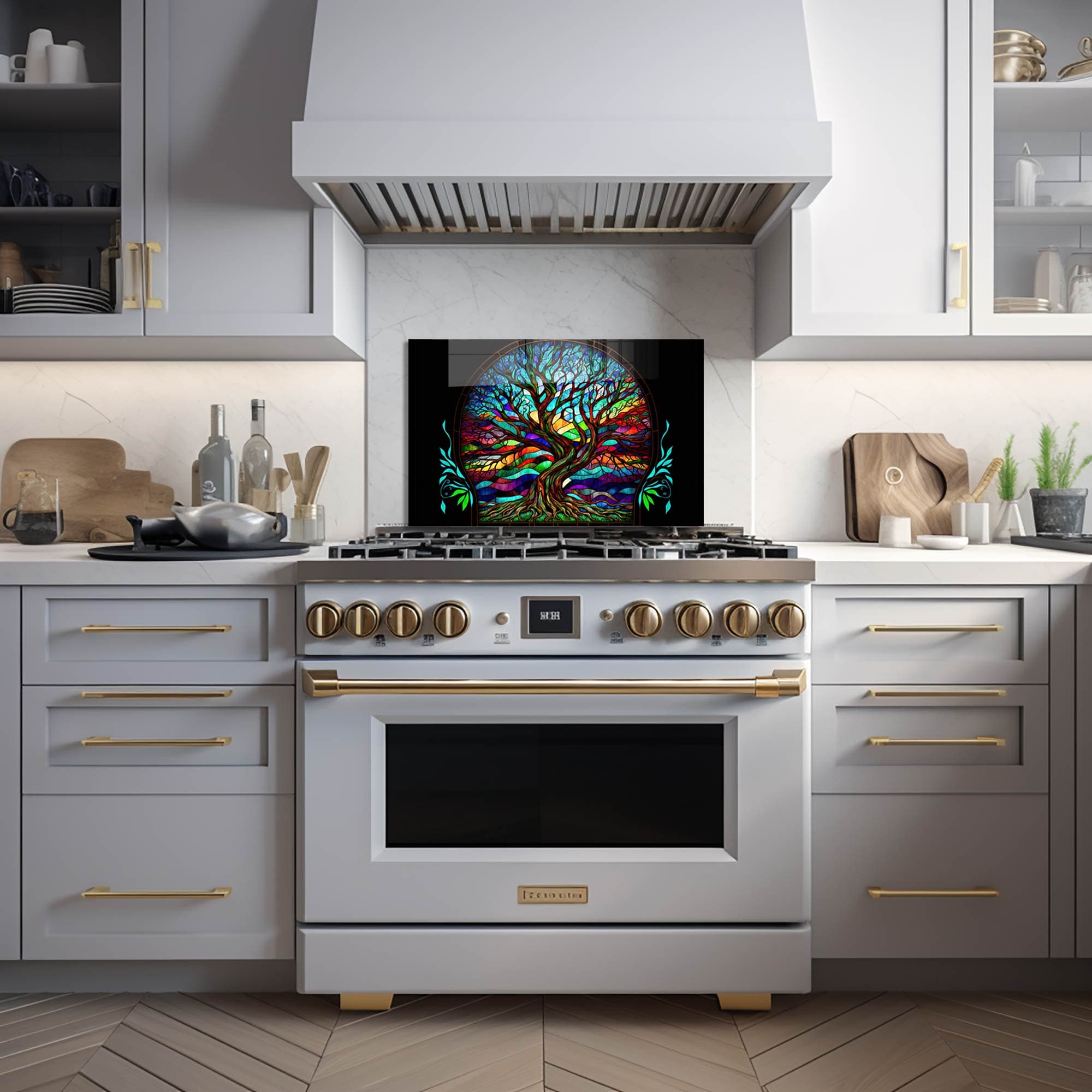 Artronauts Glass Print 72x46 cm | 28.3"x18.1" Tree of Life - Glass Splashback