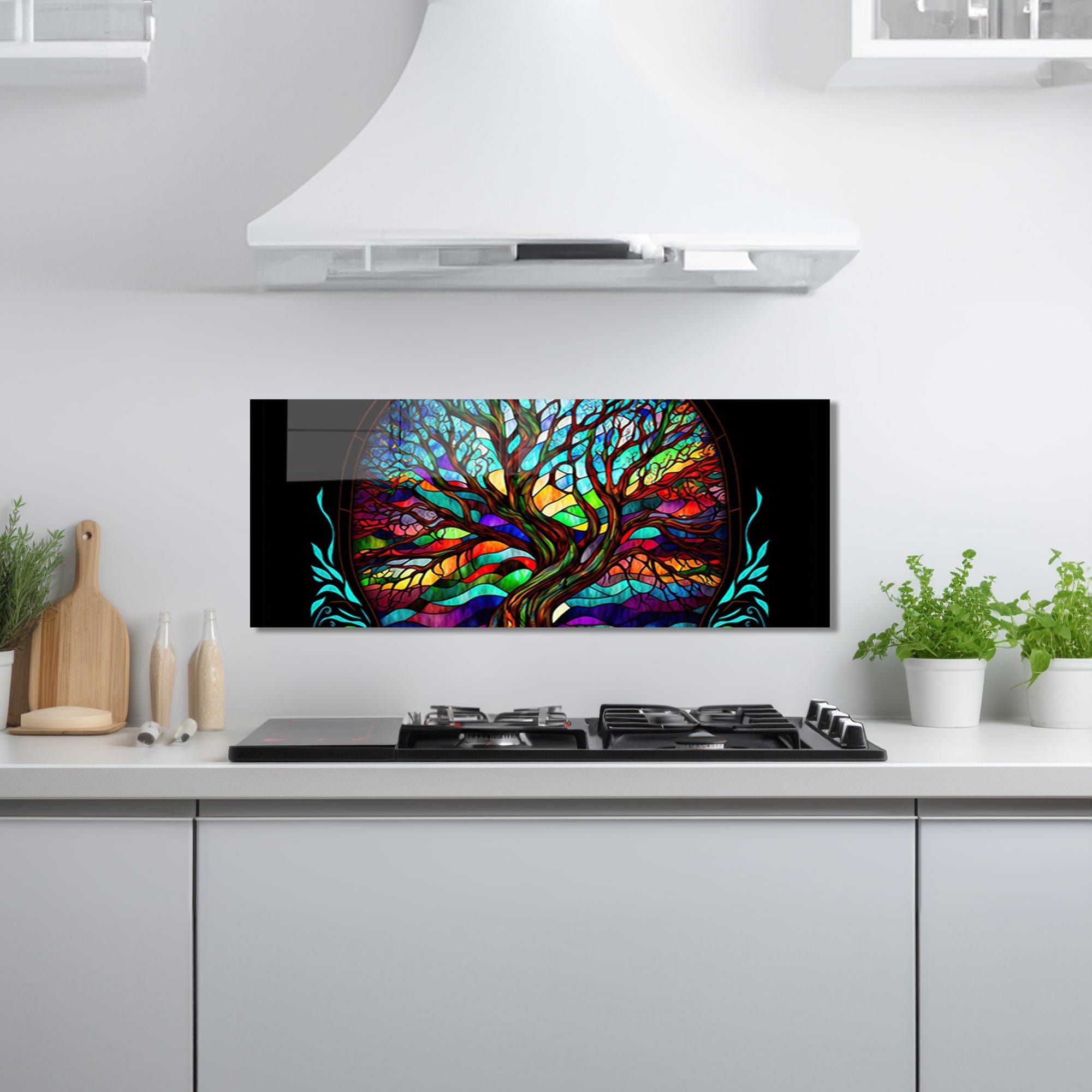 Artronauts Glass Print 92x36 cm | 36.2"x14.2" Tree of Life - Glass Splashback