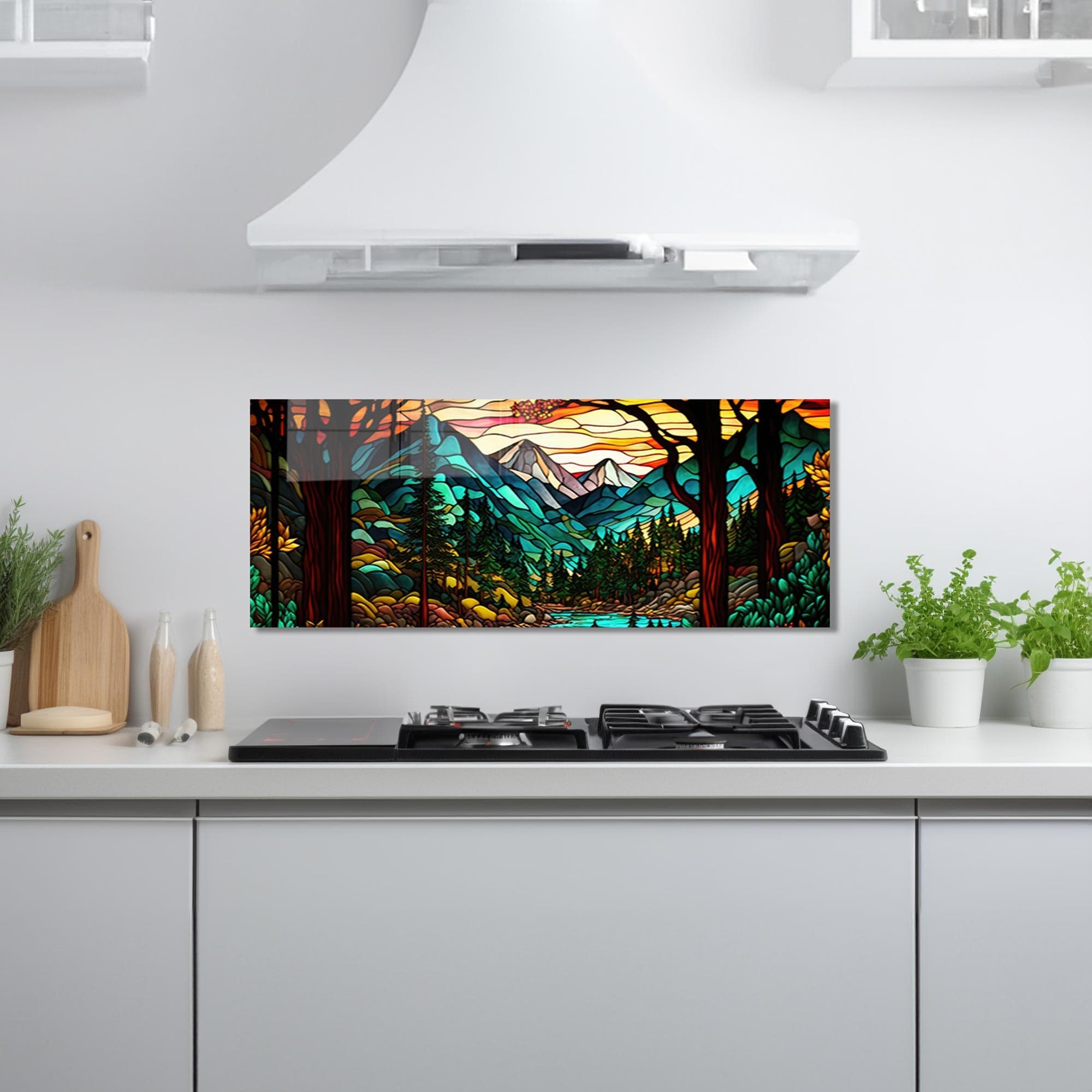 Artronauts Glass Print 92x36 cm | 36.2"x14.2" Stained Nature - Glass Splashback