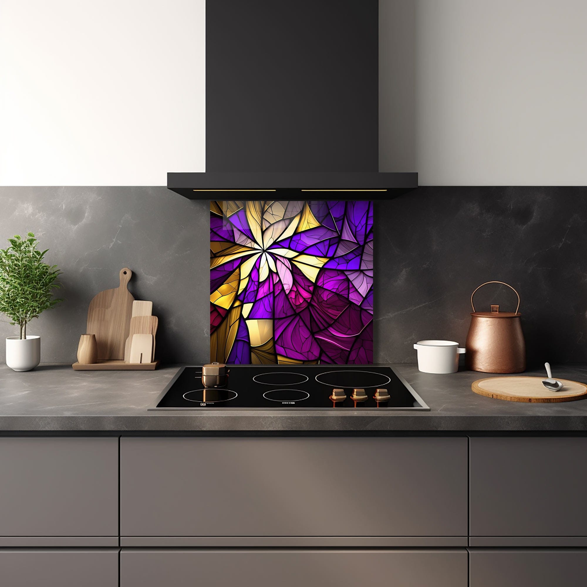Artronauts Glass Print 60x60 cm | 23.6"x23.6" Sunny Abstract - Glass Splashback