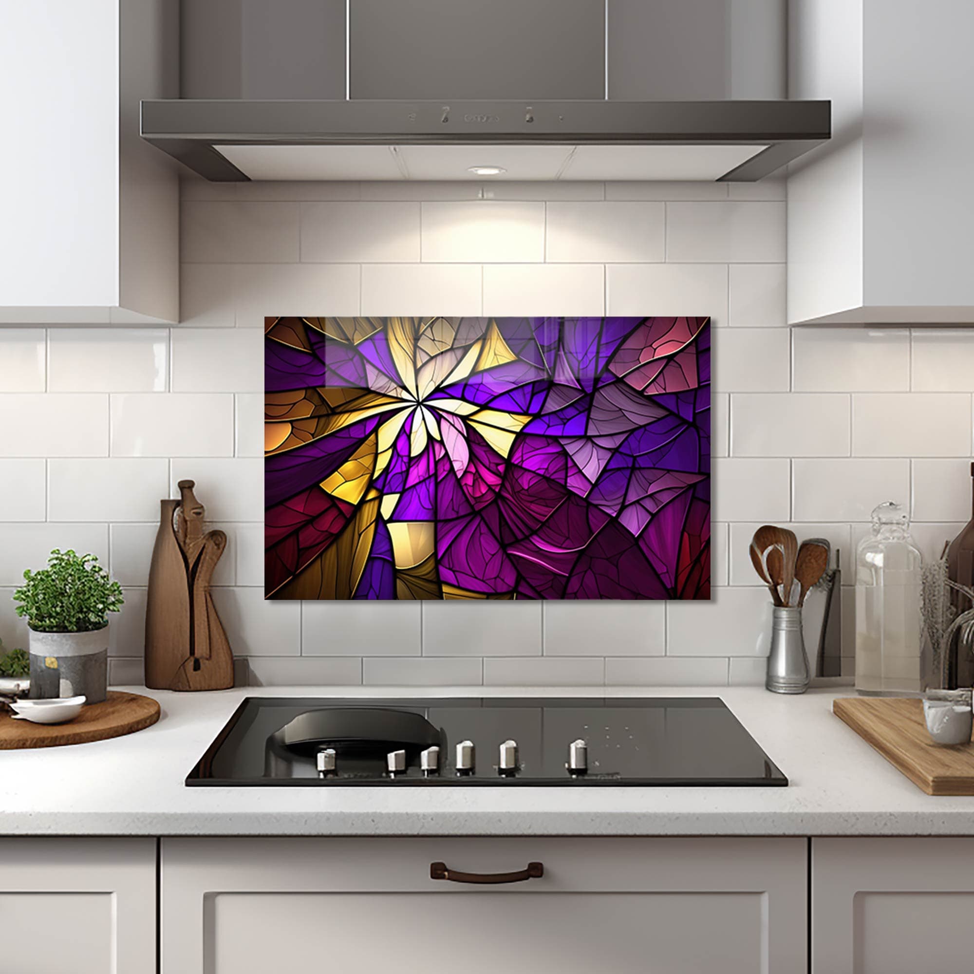 Artronauts Glass Print 72x46 cm | 28.3"x18.1" Sunny Abstract - Glass Splashback