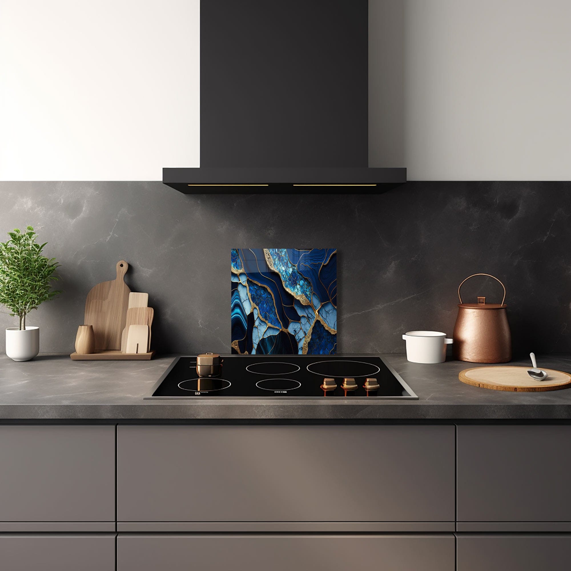 Artronauts Glass Print 40x40 cm | 15.7"x15.7" Veined Leaves - Glass Splashback