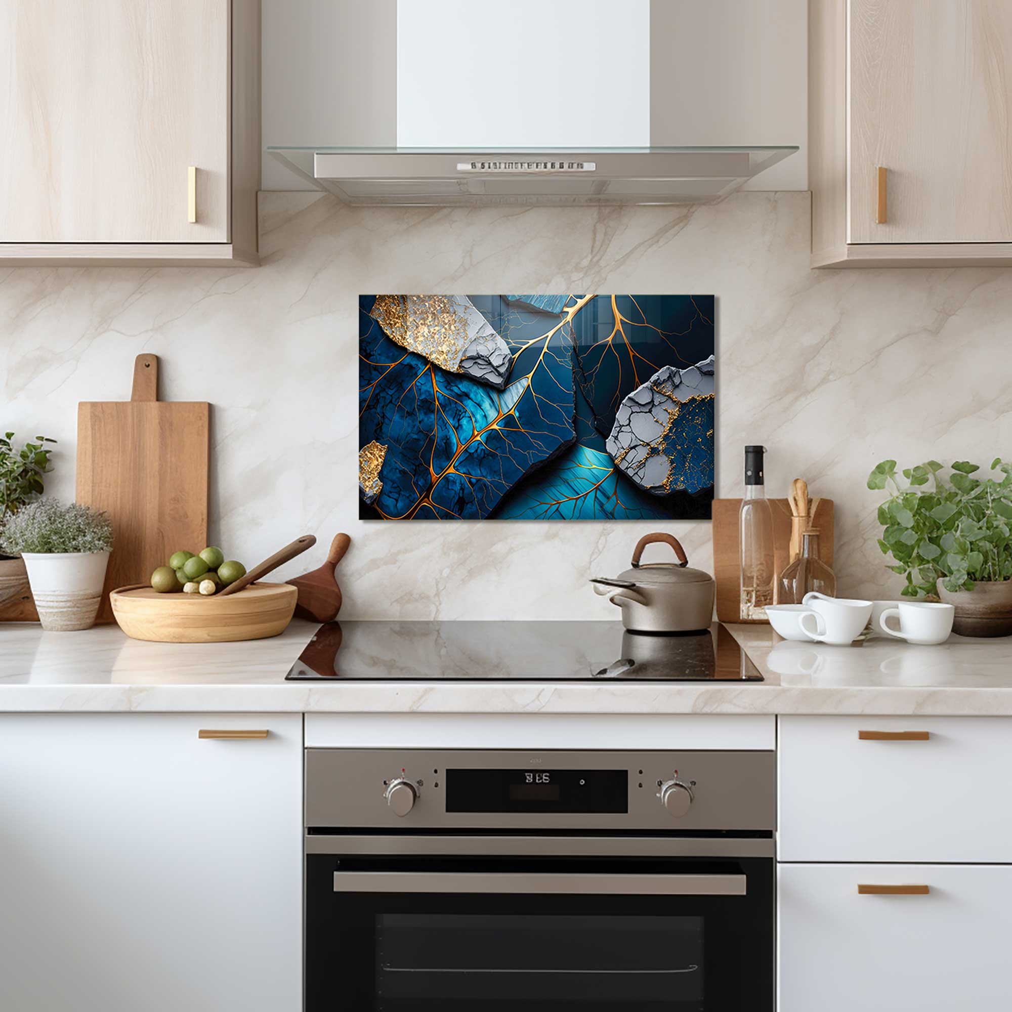 Artronauts Glass Print 72x46 cm | 28.3"x18.1" Blue Marble - Kitchen Splashback