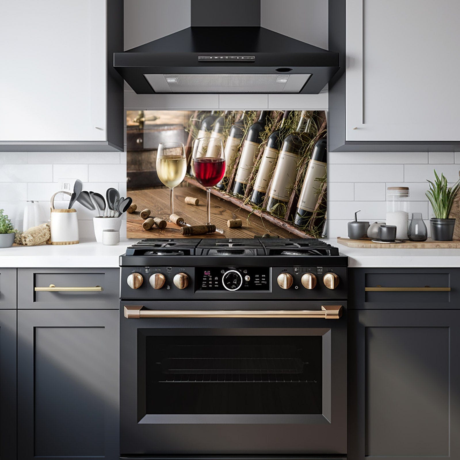 Artronauts Glass Print 110x70 cm | 43.3"x27.5" Couple Wine - Glass Splashback