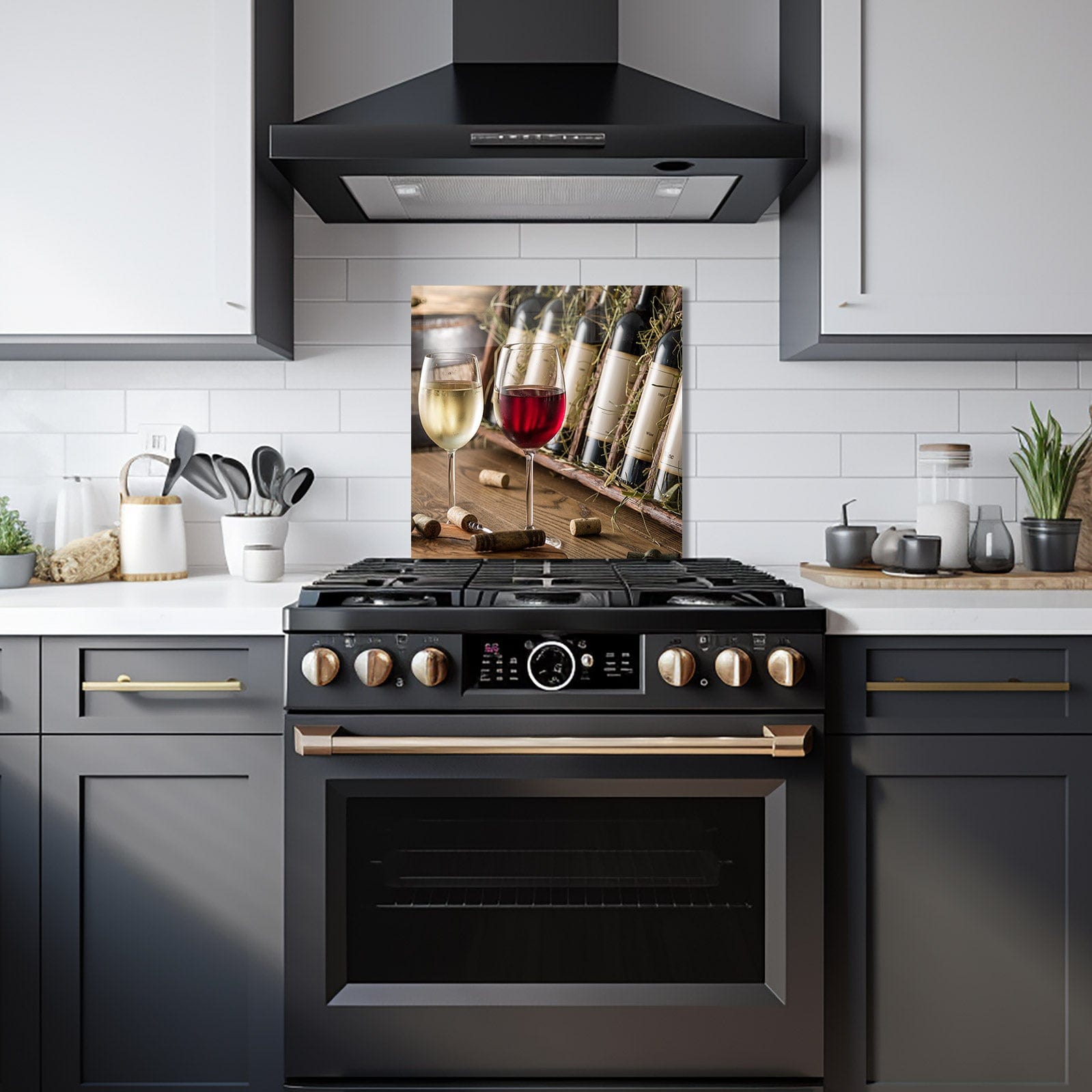 Artronauts Glass Print 50x50 cm | 19.7"x19.7" Couple Wine - Glass Splashback