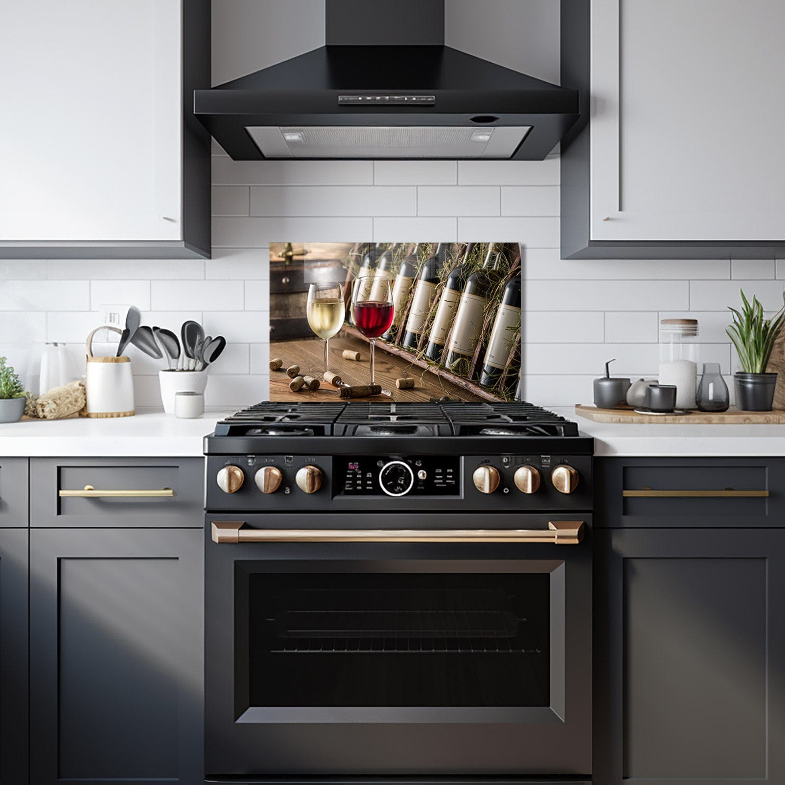 Artronauts Glass Print 72x46 cm | 28.3"x18.1" Couple Wine - Glass Splashback