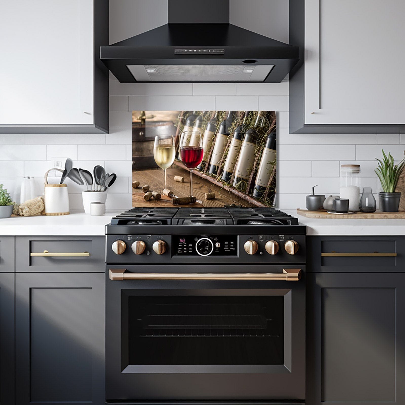 Artronauts Glass Print 90x60 cm | 35.4"x23.6" Couple Wine - Glass Splashback
