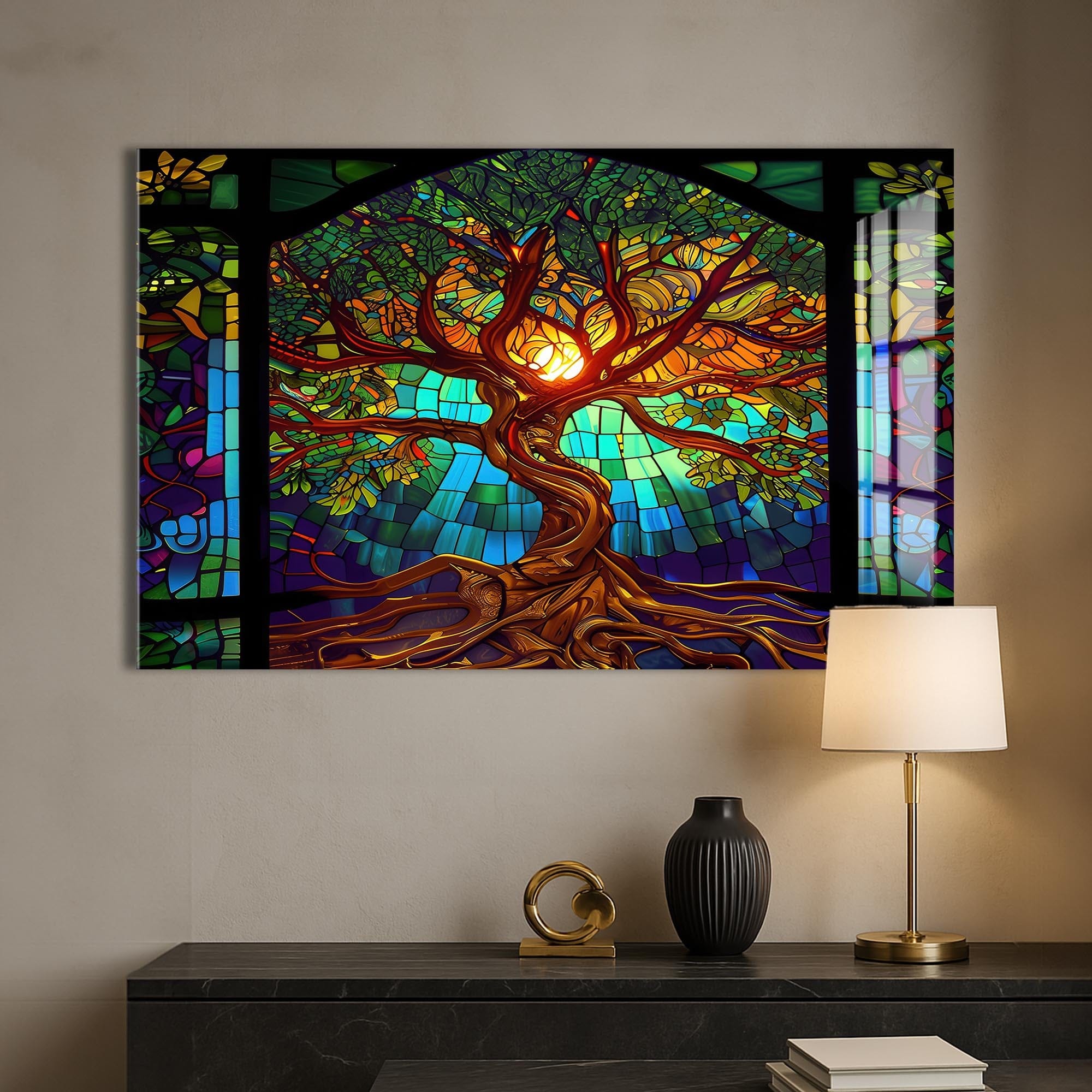 Artronauts Glass Print Eternal Canopy-Tree Of Life Tempered Glass Wall Art