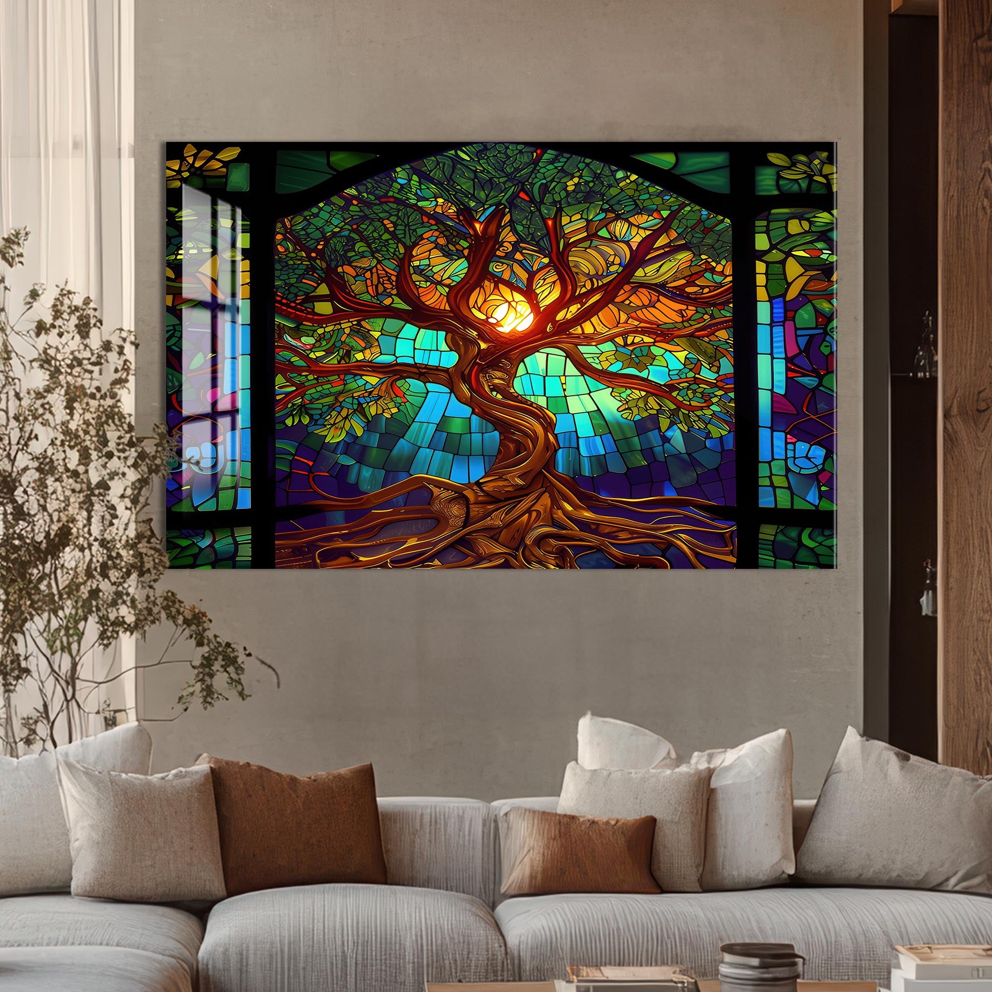 Eternal Canopy-Tree Of Life Tempered Glass Wall Art