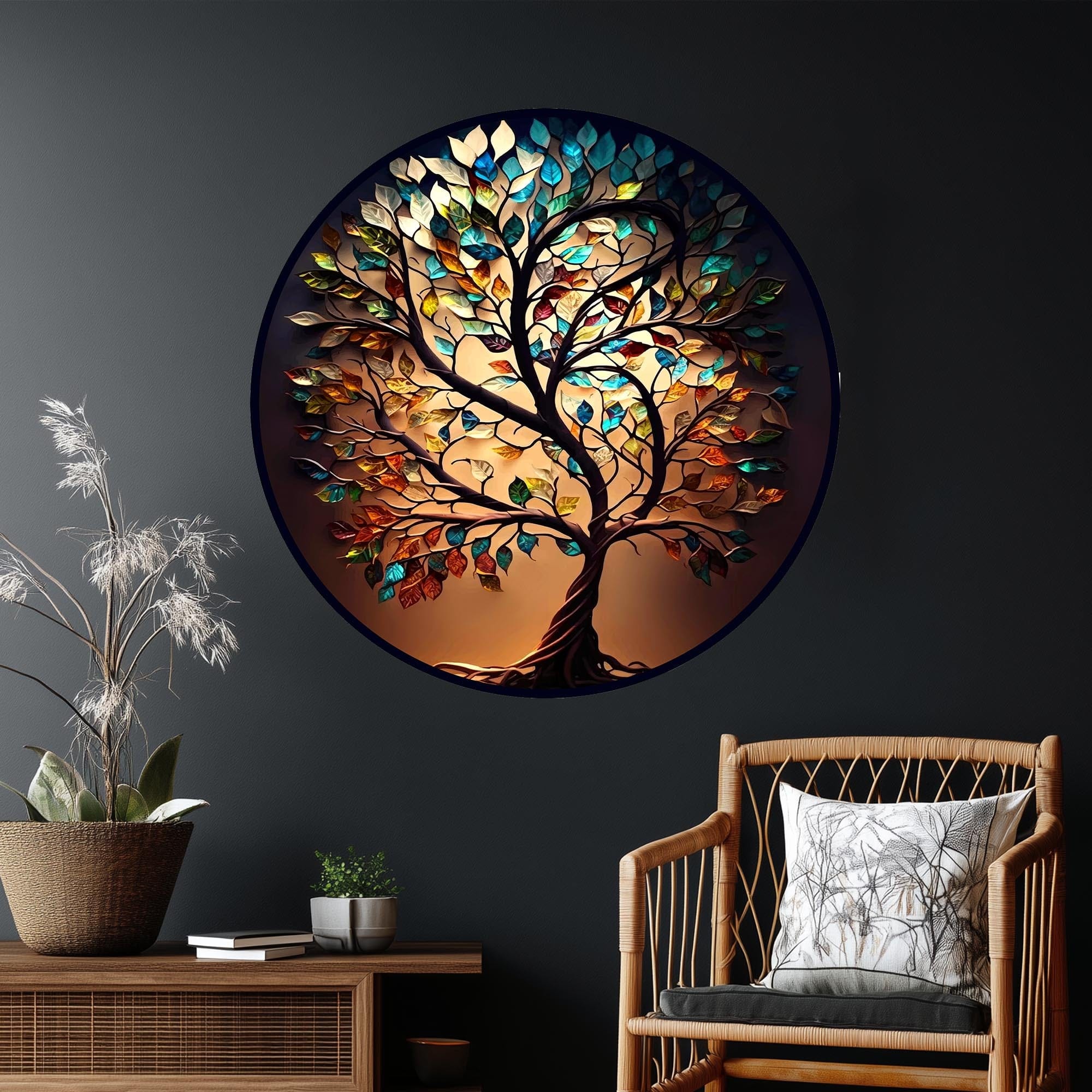 Artronauts Glass Print Elysian Tree-Tree Of Life Glass Wall Art
