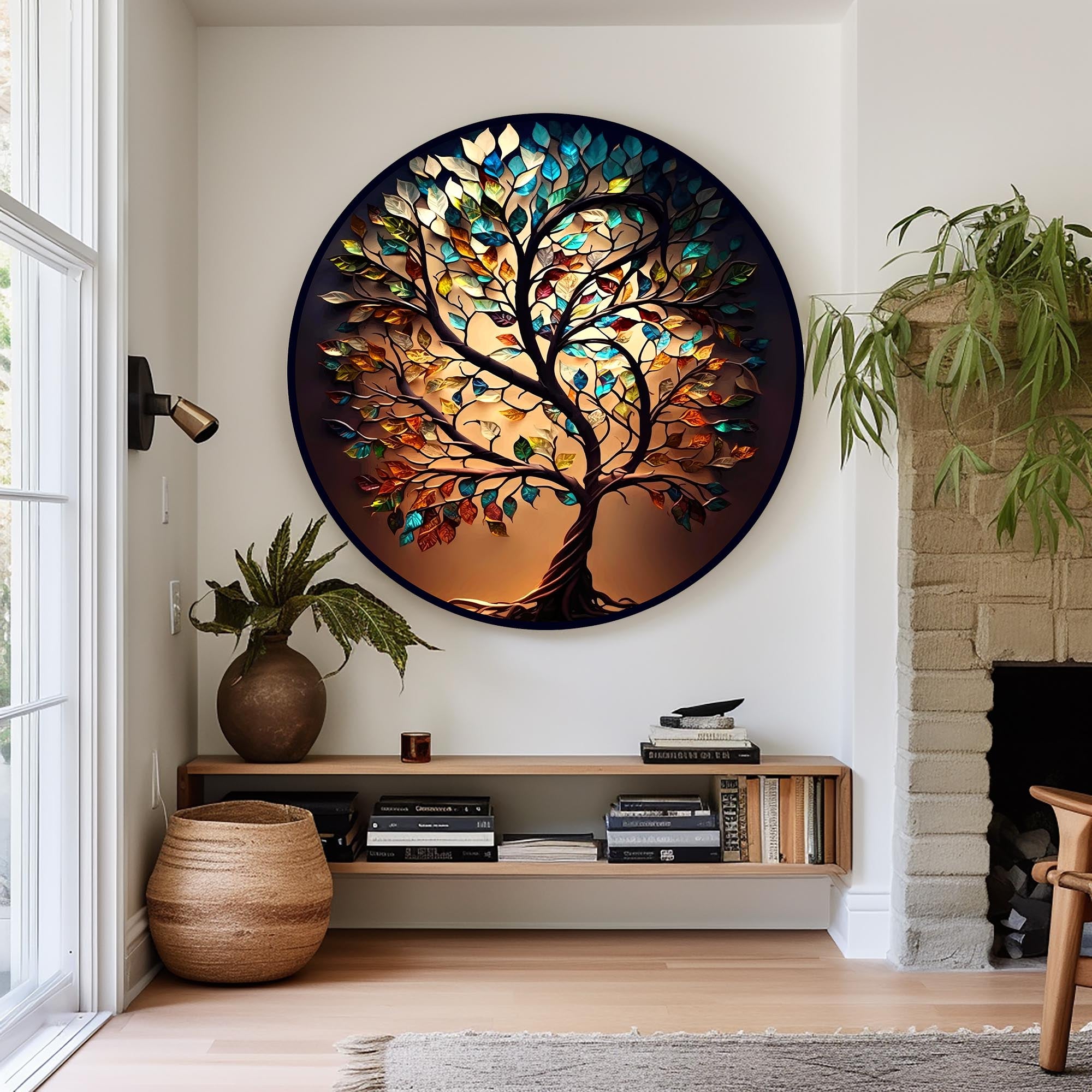 Elysian Tree-Tree Of Life Glass Wall Art