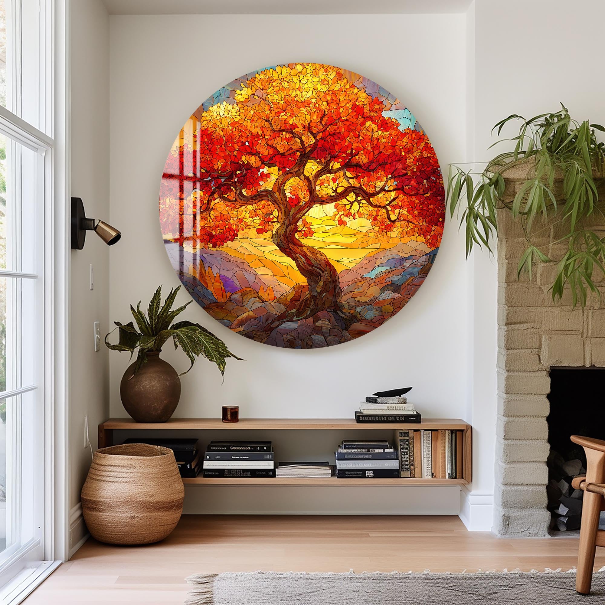 Artronauts Glass Print Autumn Tree Of Life - Tempered Glass Wall Art