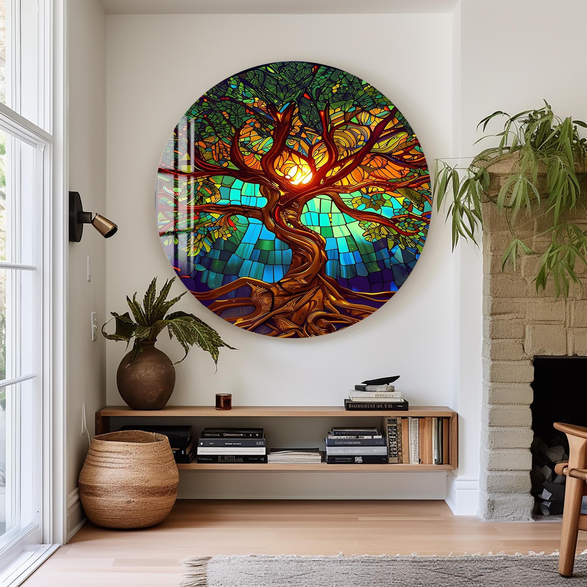 Artronauts Glass Print Tree of Radiance-Tree Of Life Glass Wall Art