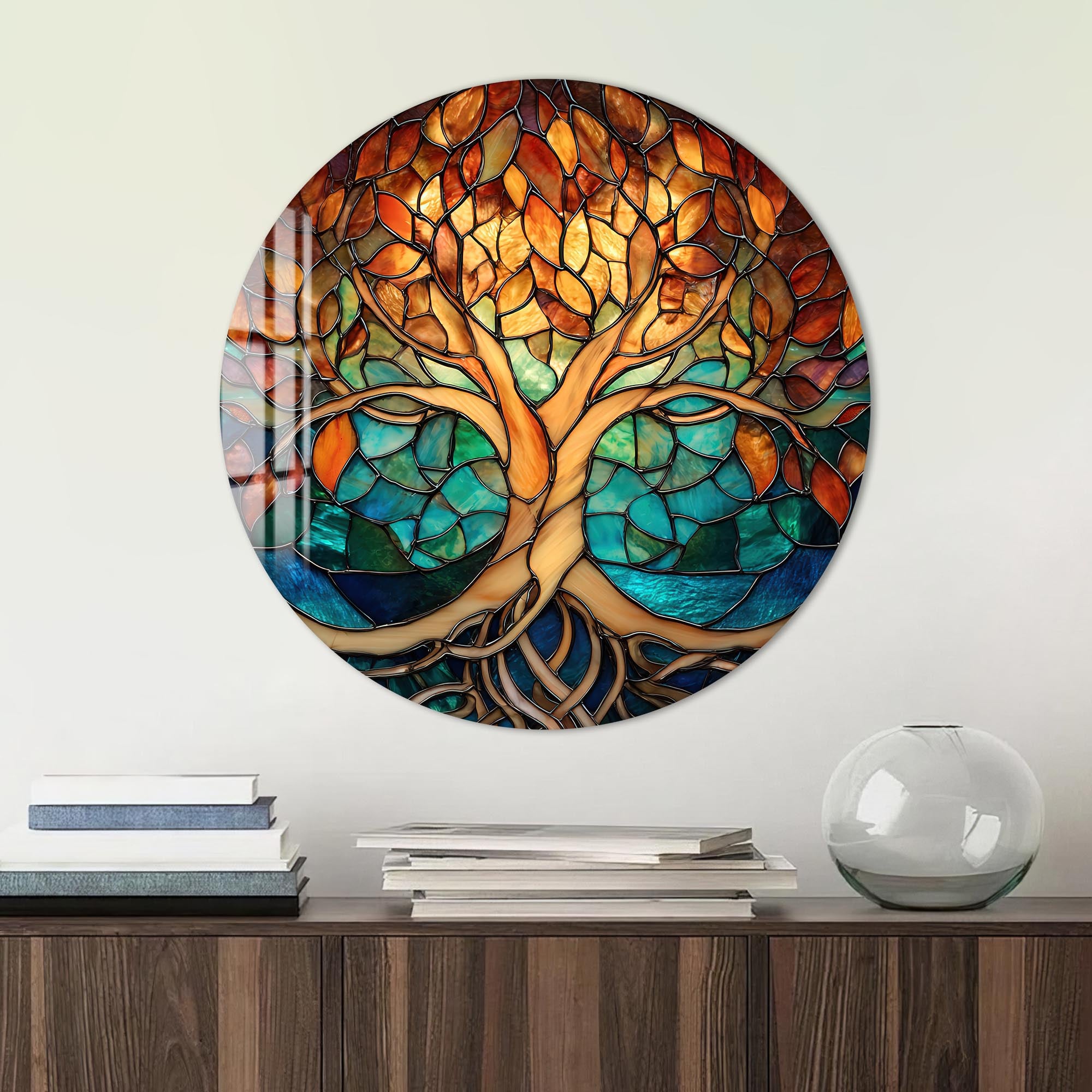 Artronauts Glass Print Autumn Stained Tree - Tempered Glass Wall Art