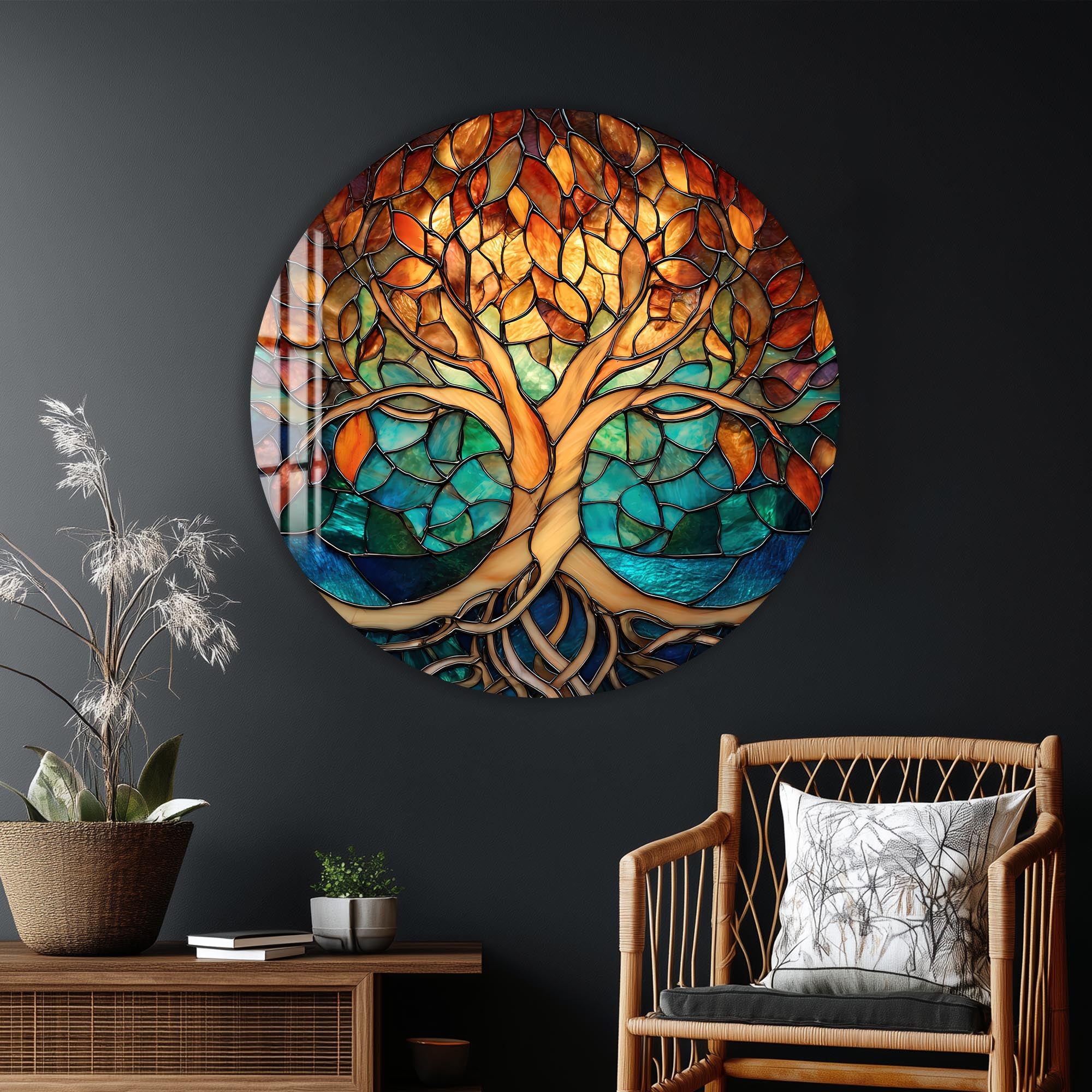 Artronauts Glass Print Autumn Stained Tree - Tempered Glass Wall Art