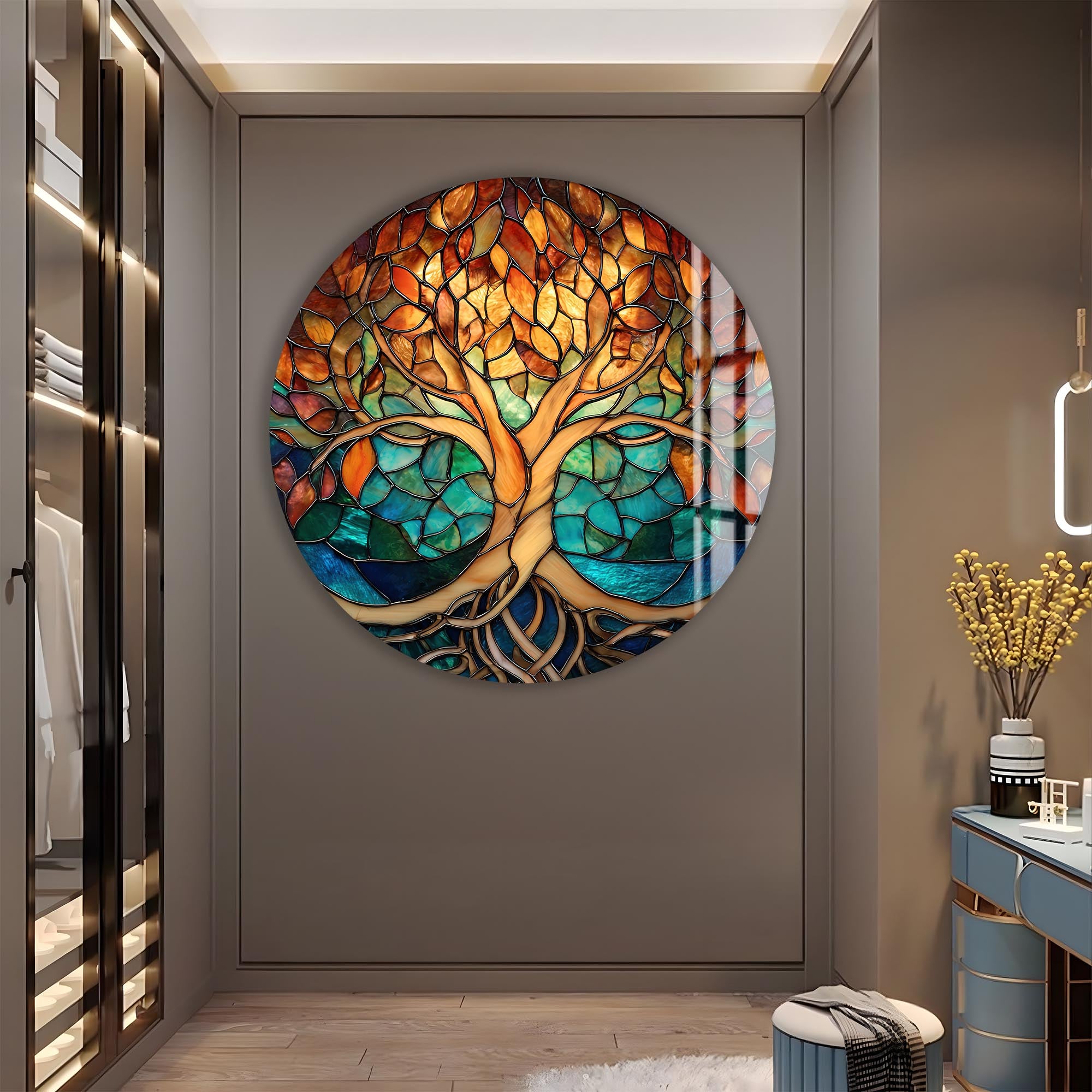 Artronauts Glass Print Autumn Stained Tree - Tempered Glass Wall Art
