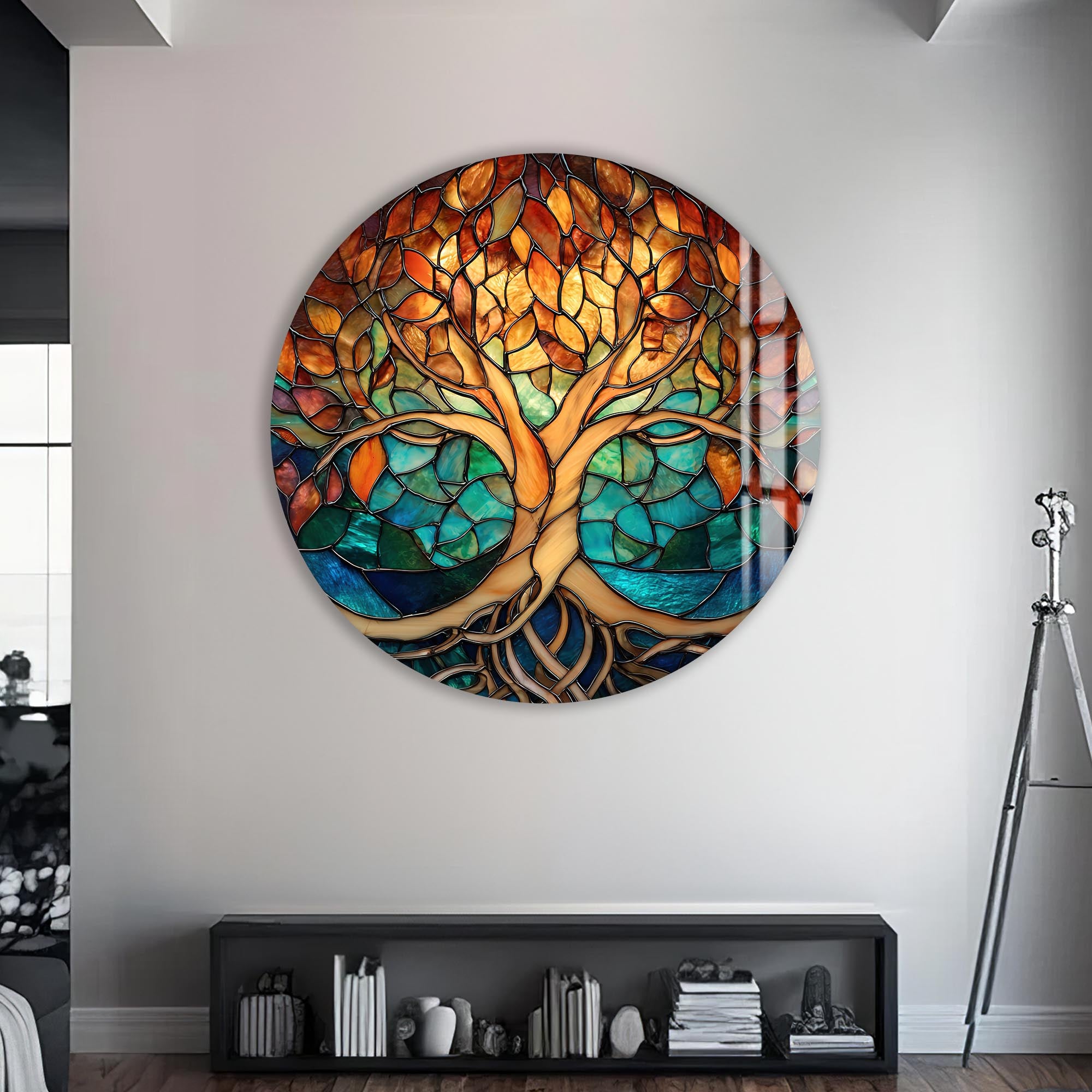 Artronauts Glass Print Autumn Stained Tree - Tempered Glass Wall Art