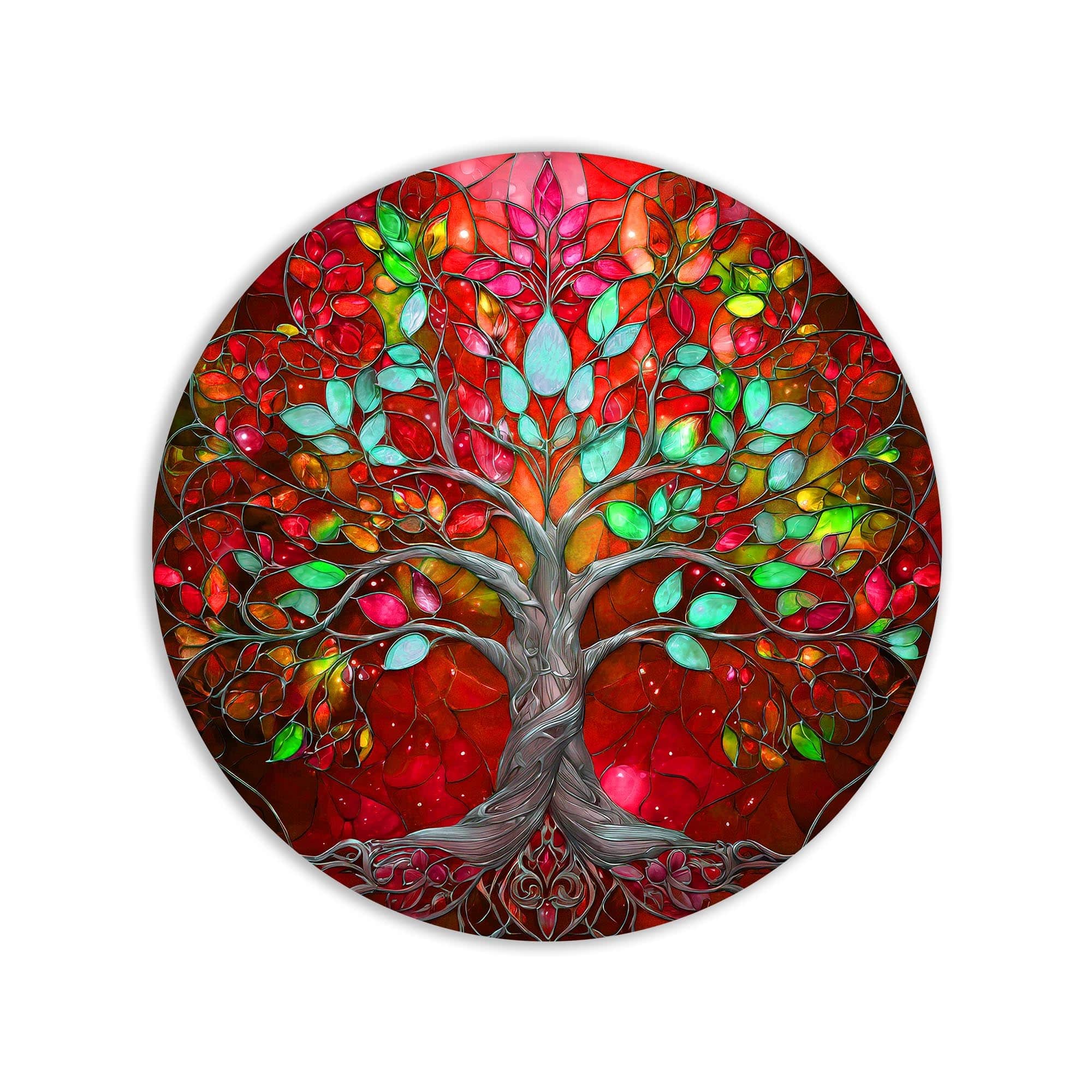 Artronauts Glass Print Ruby Blossom Tree - Tempered Glass Wall Art