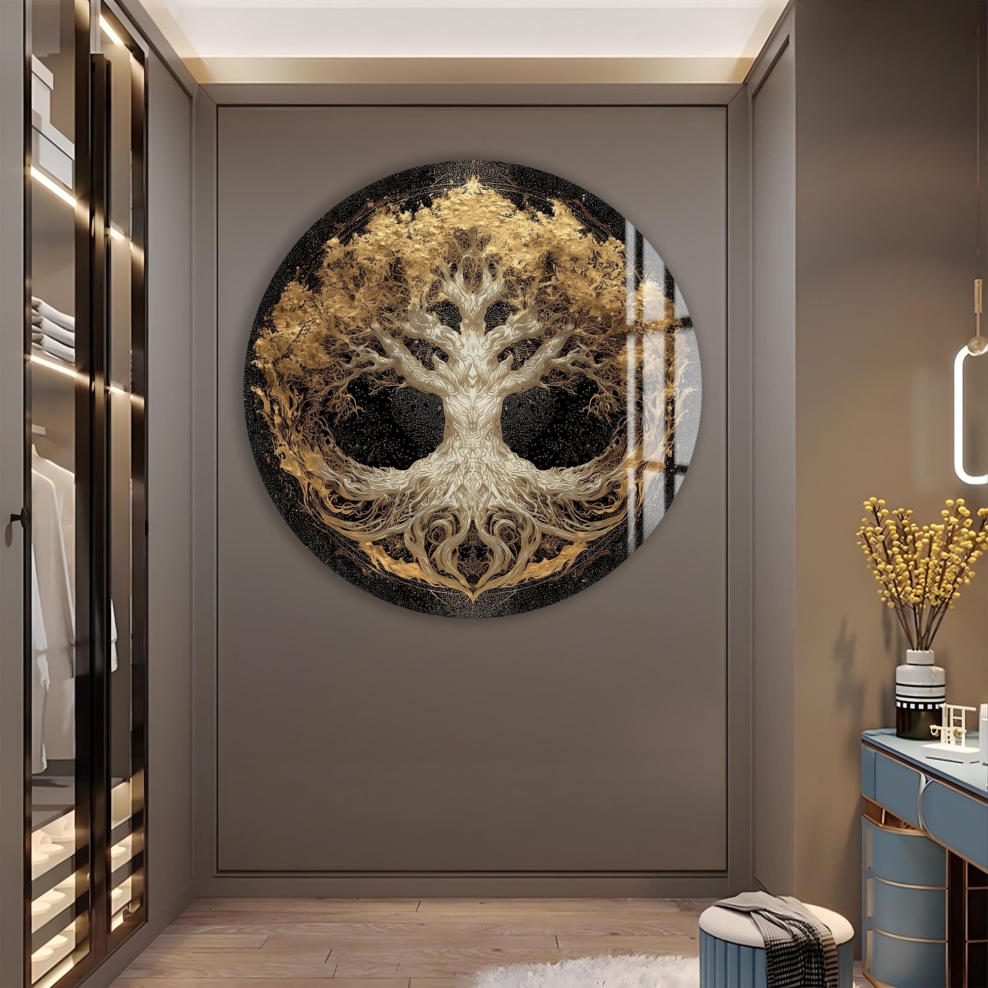 Artronauts Glass Print Celestial White Tree - Tempered Glass Wall Art