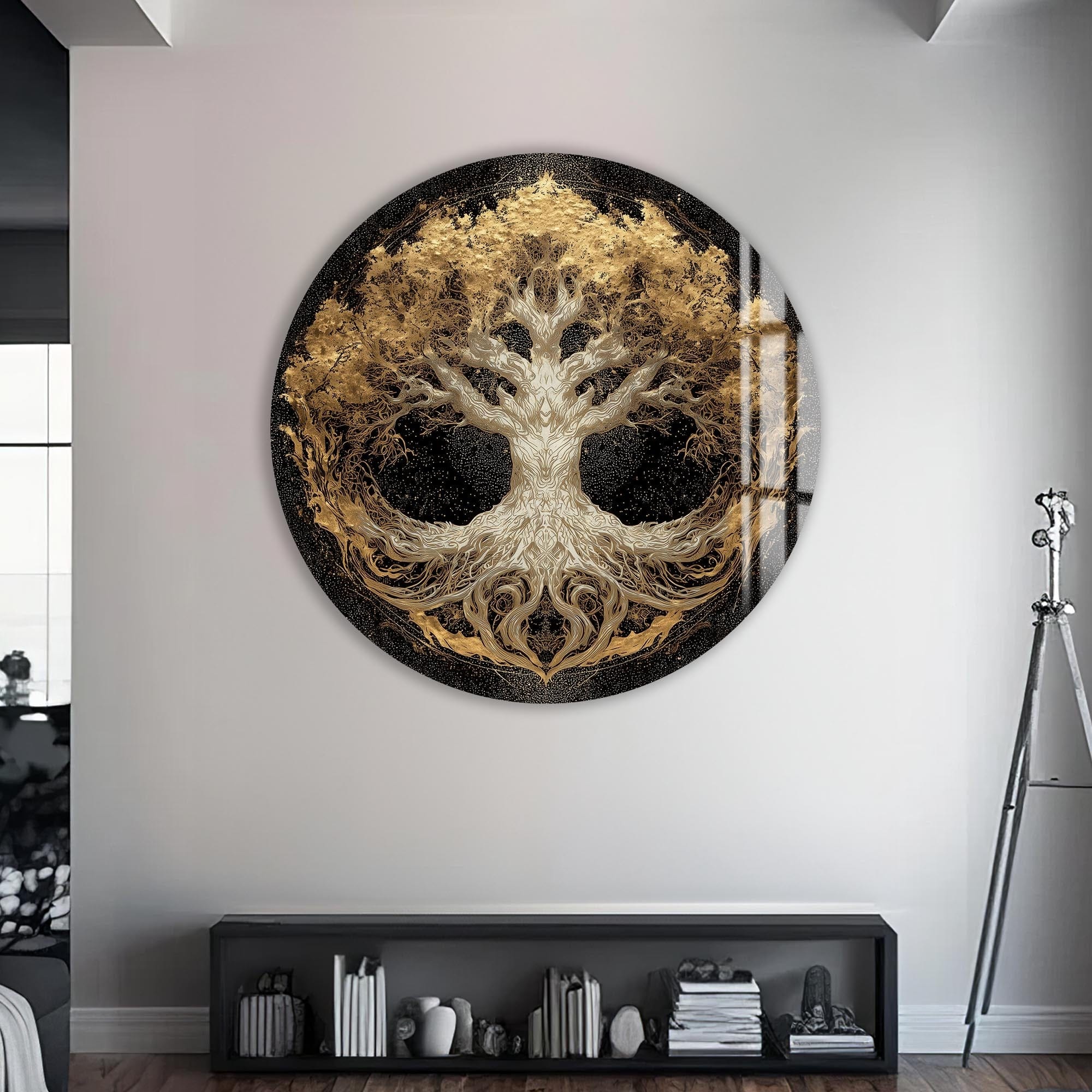 Artronauts Glass Print Celestial White Tree - Tempered Glass Wall Art