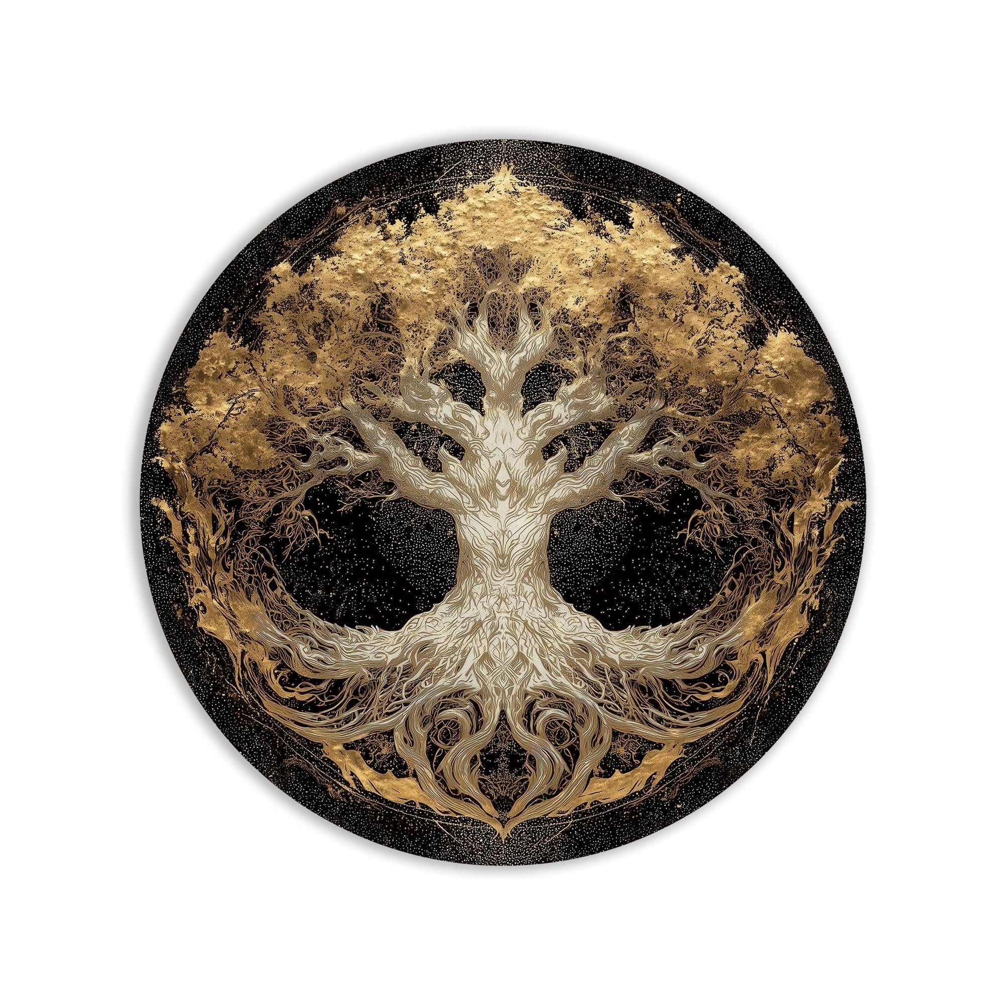 Artronauts Glass Print Celestial White Tree - Tempered Glass Wall Art