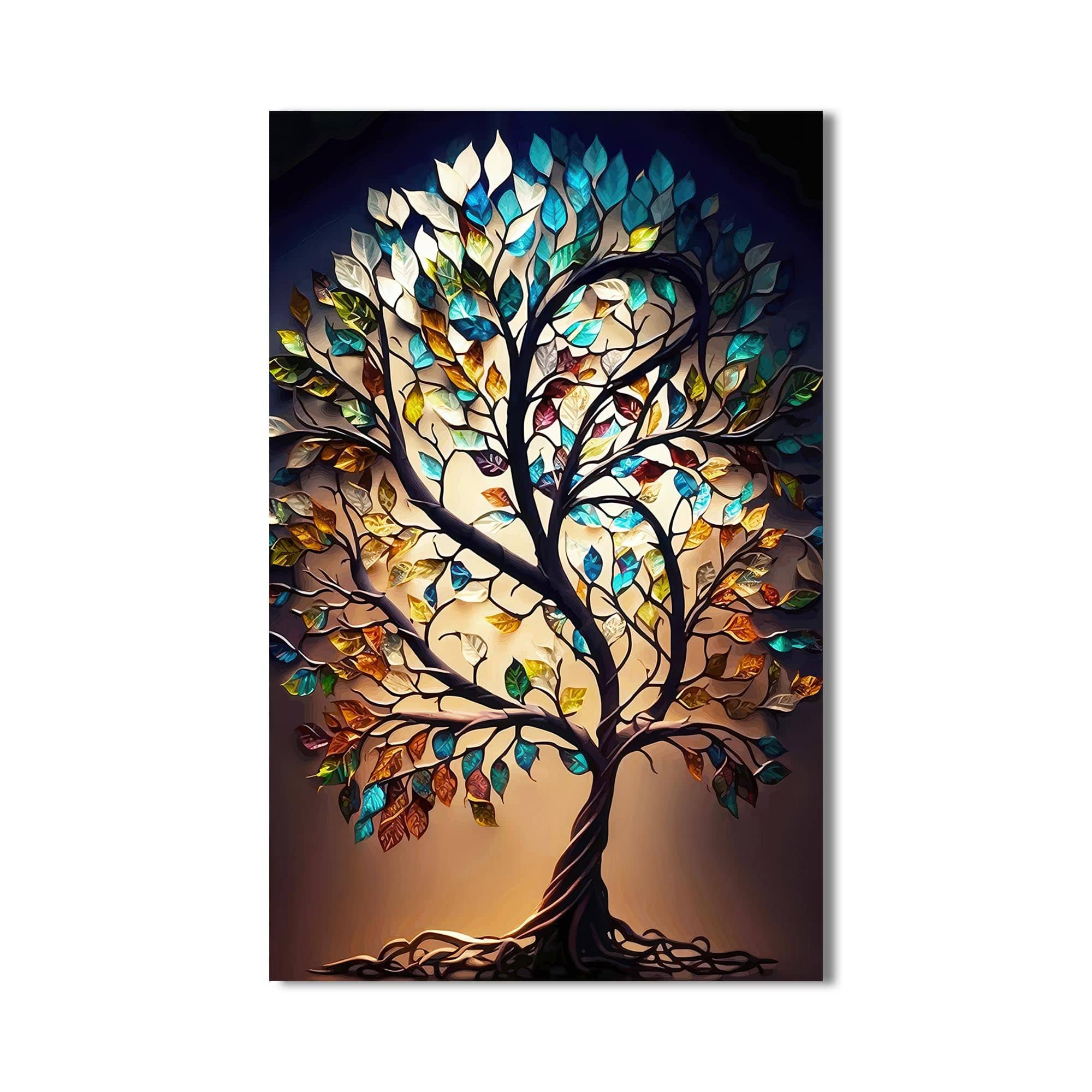 Artronauts Glass Print Aurora Vitae-Tree Of Life Tempered Glass Wall Art
