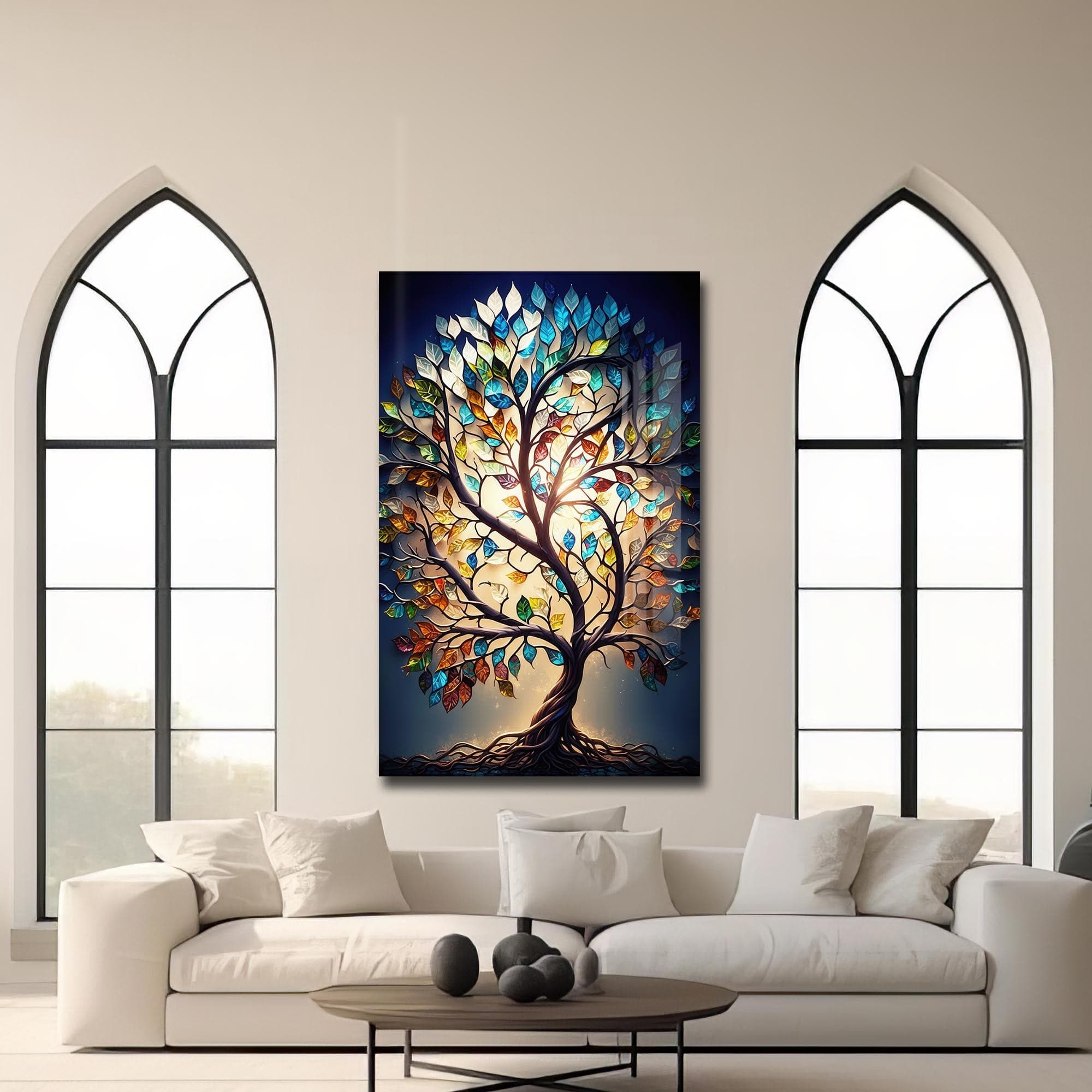 Artronauts Glass Print Luminara Roots-Tree Of Life Tempered Glass Wall Art