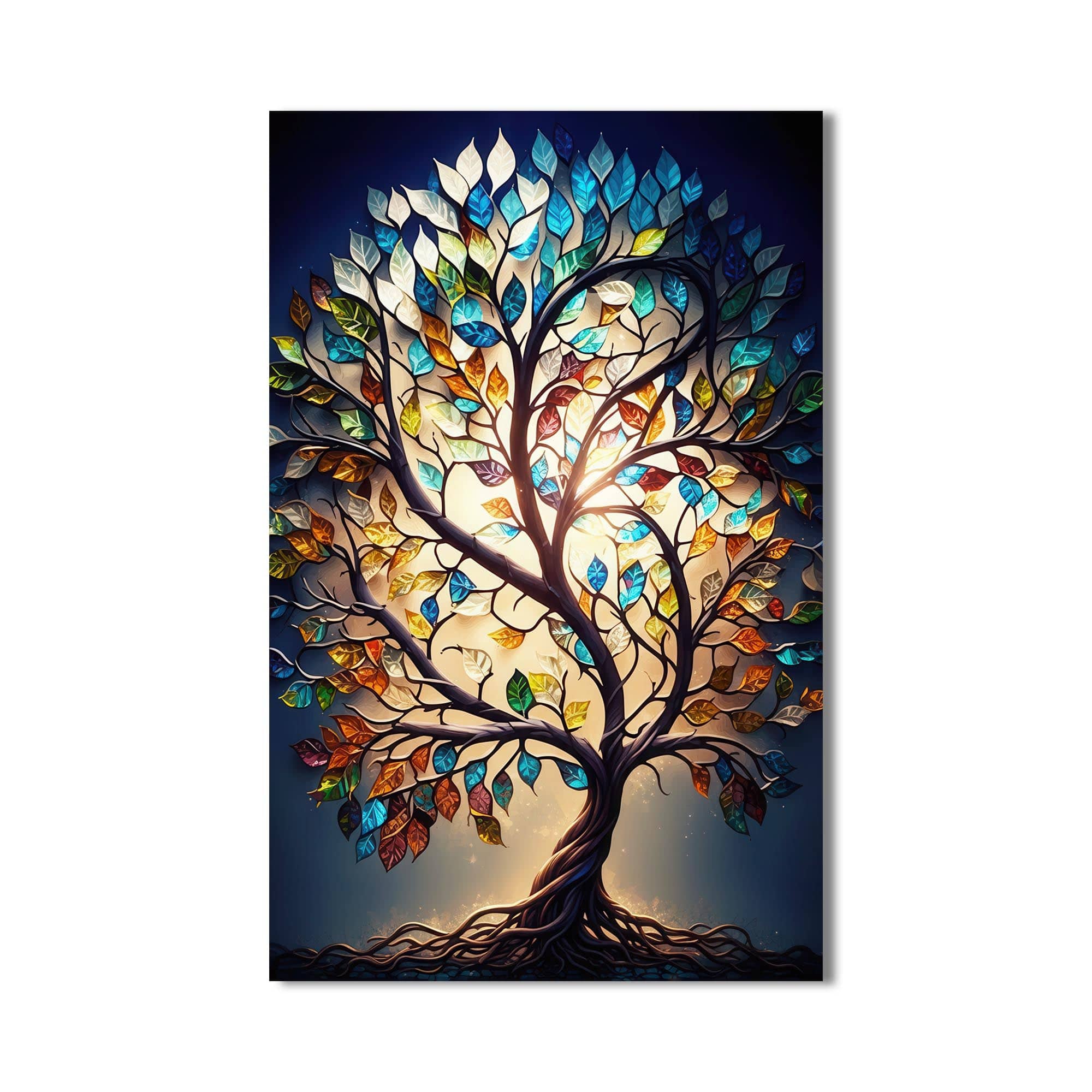 Artronauts Glass Print Luminara Roots-Tree Of Life Tempered Glass Wall Art